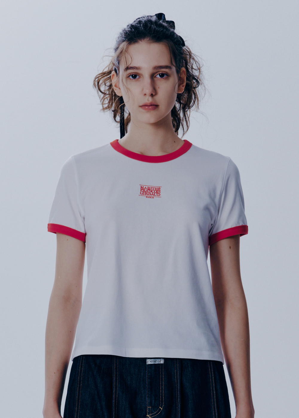W CLASSIC LOGO RINGER TEE - 5 COLORS RED