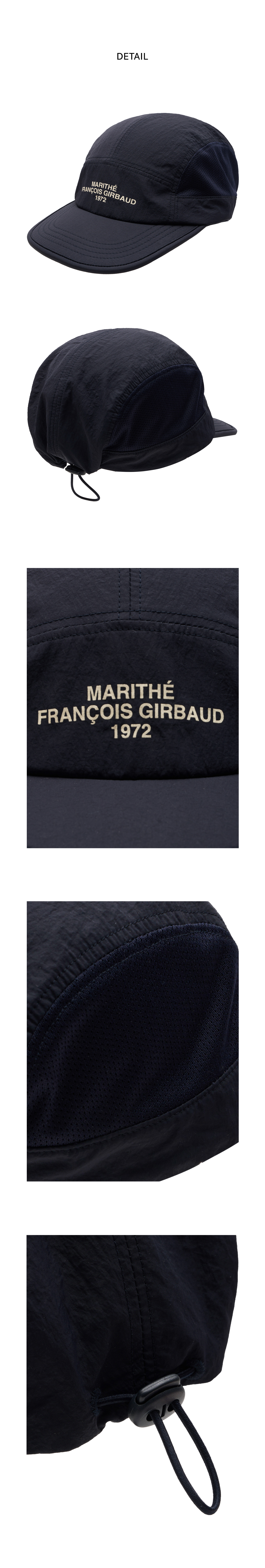 LETTERING LOGO 5 PANEL MESH CAP dark navy - MARITHE FRANCOIS