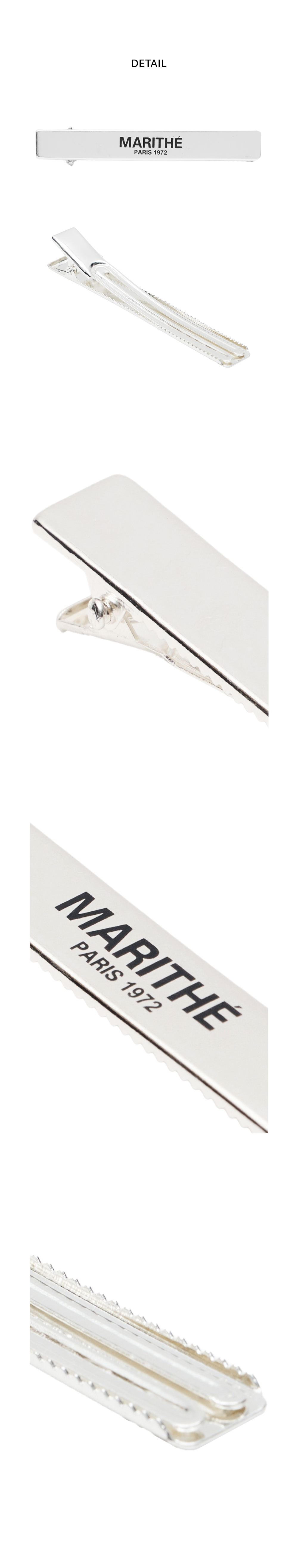 REGULAR LOGO OBLONG HAIR PIN silver - MARITHE FRANCOIS GIRBAUD