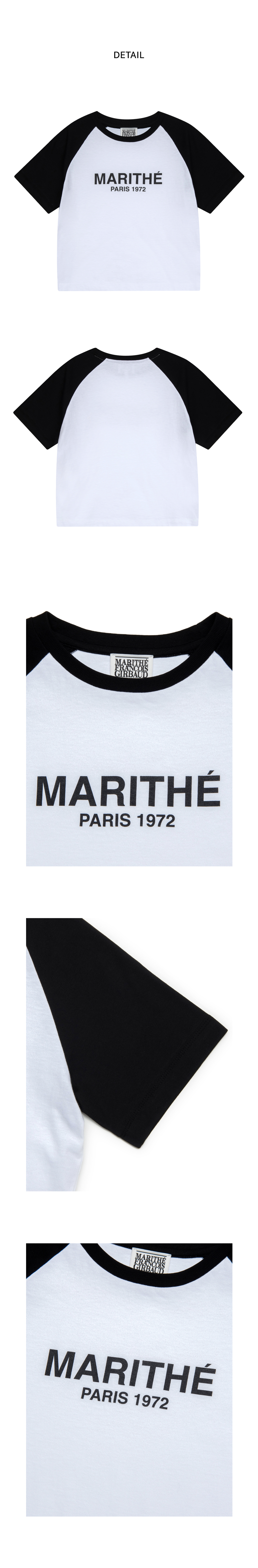 W RAGLAN REGULAR LOGO TEE black - MARITHE FRANCOIS GIRBAUD