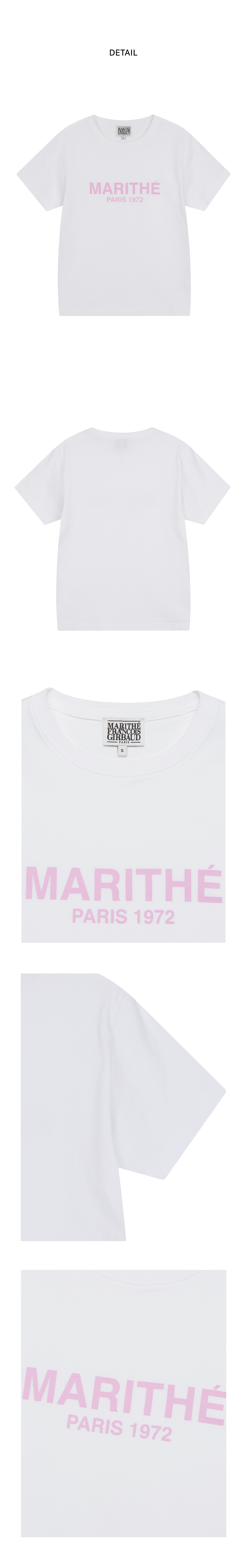 W REGULAR LOGO TEE - 4 COLORS PINK