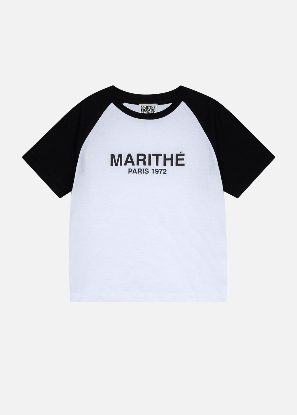 W RAGLAN REGULAR LOGO TEE black - MARITHE FRANCOIS GIRBAUD