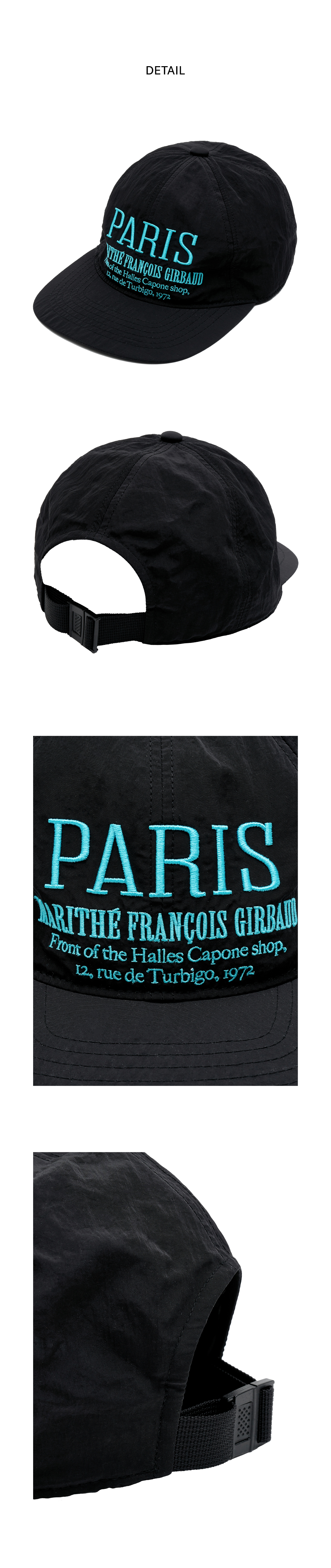 送料無料特集 | 激安の新品・型落ち・アウトレット NYLON LETTERING CAMP GIRBAUD FRANCOIS MARITHE - black CAP 帽子