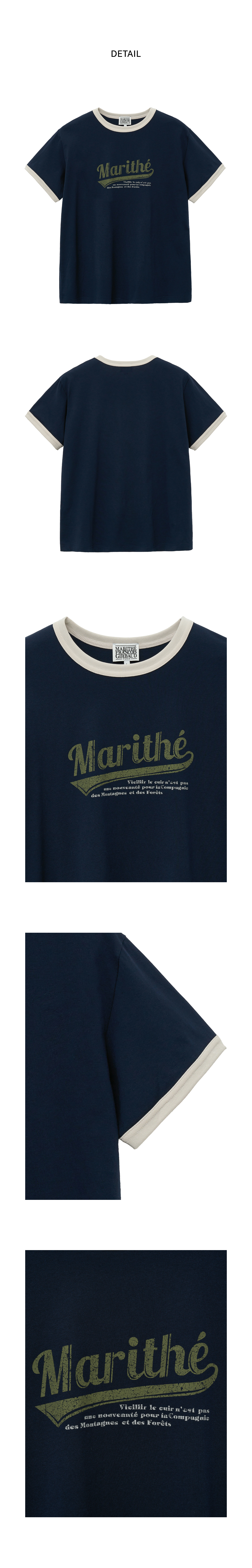 Marithe Francois Girbaud M VINTAGE BASEBALL RINGER TEE