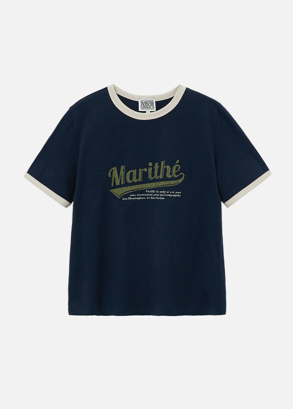 ♥MARITHE ♥VINTAGE BASEBALL RINGER TEE Marithe Vintage Baseball Ringer T-Shirt (Sky Blue) – The