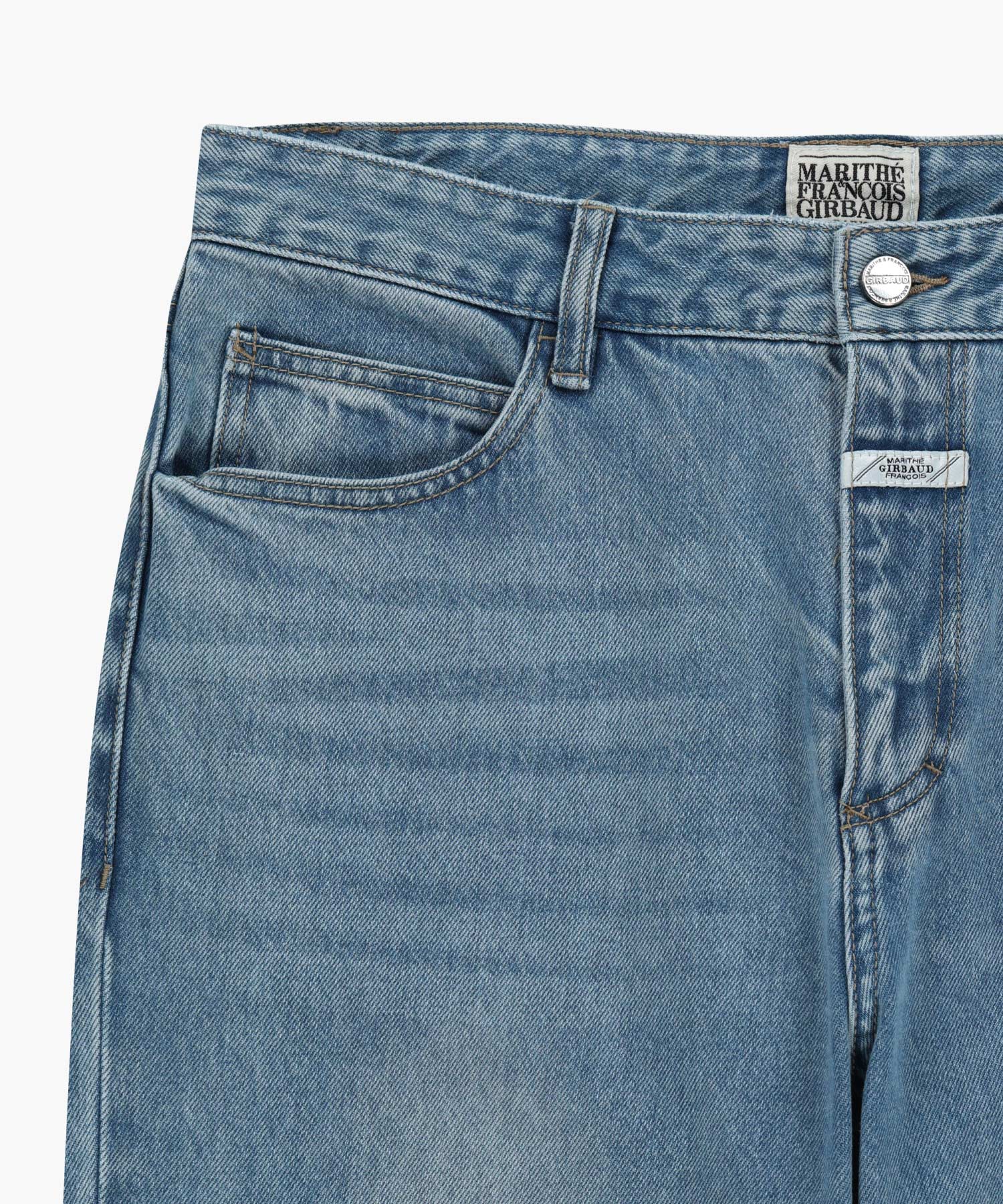 M SLIM STRAIGHT DENIM PANTS light blue - MARITHÉ+FRANҪOIS