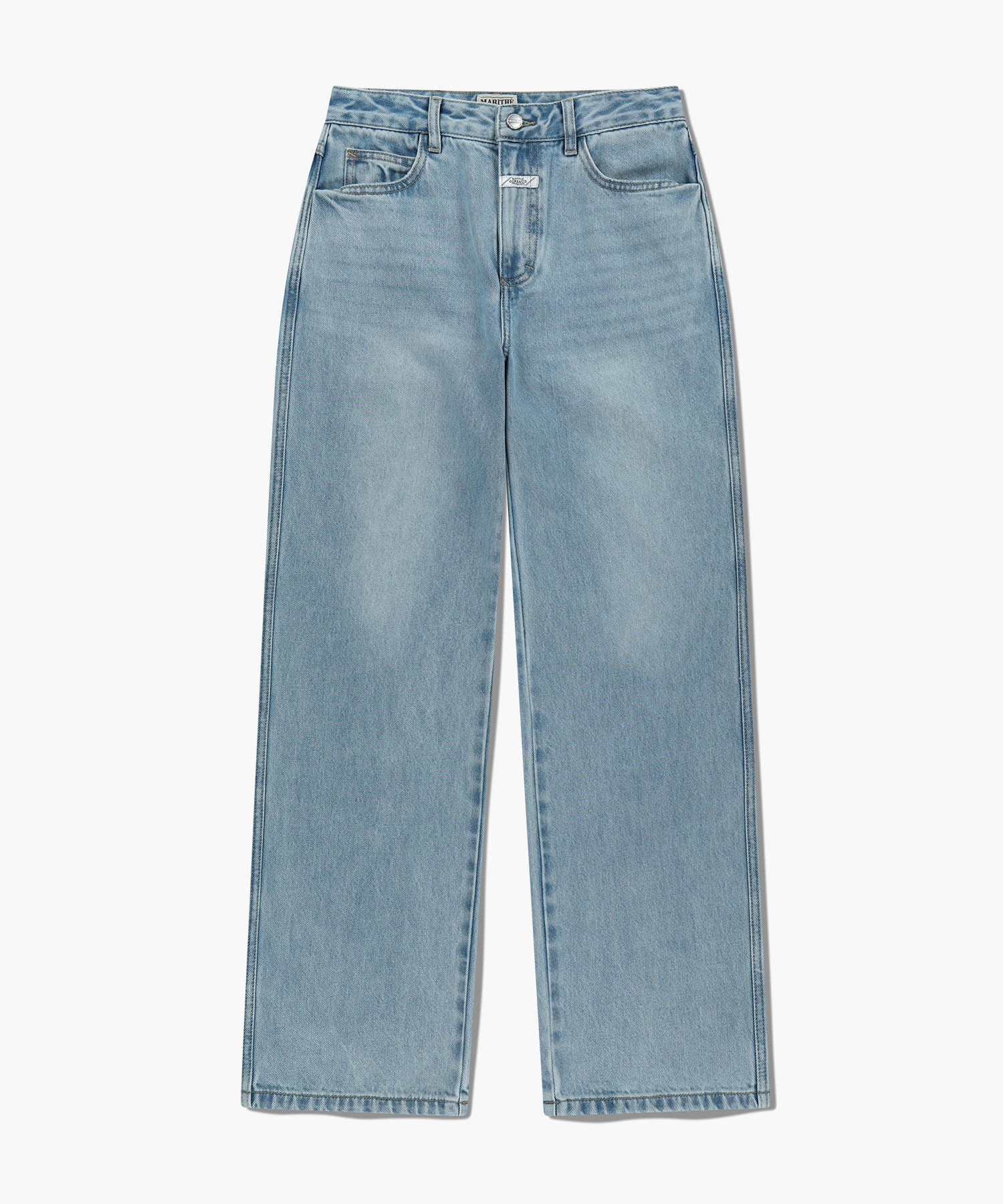 W HIGH STRAIGHT DENIM PANTS light blue - MARITHÉ+FRANҪOIS