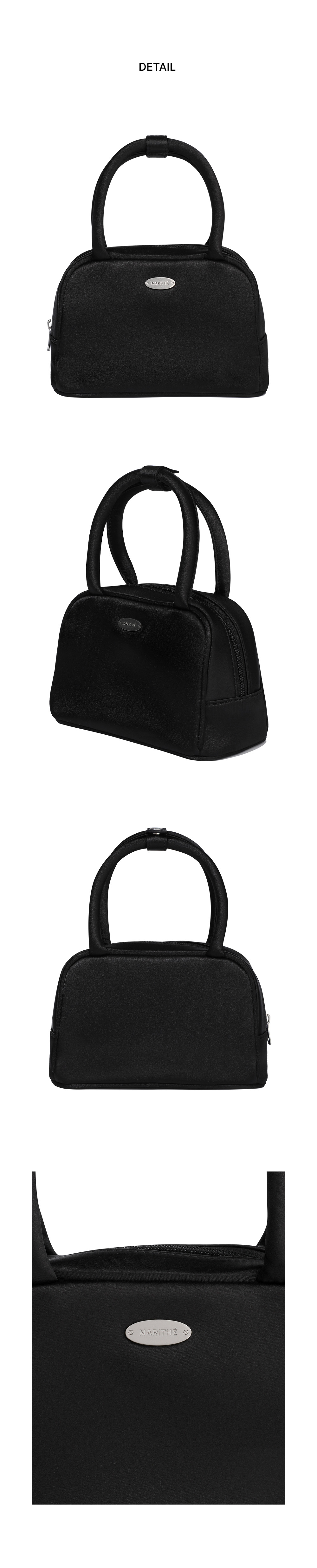 REGULAR LOGO SATIN MINI TOTE BAG - 2 COLORS BLACK