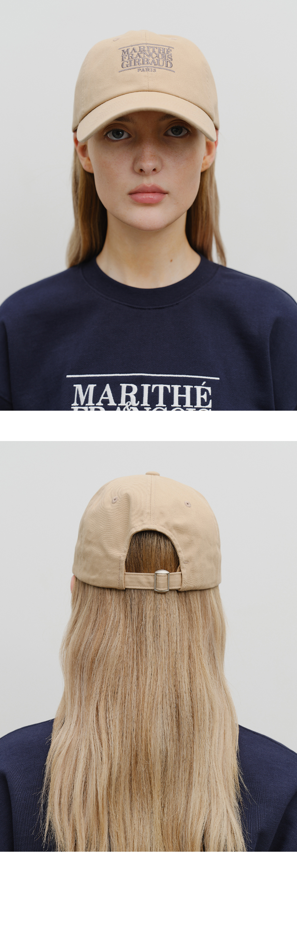 MUSINSA | MARITHÉ SMALL CLASSIC LOGO CAP dark beige