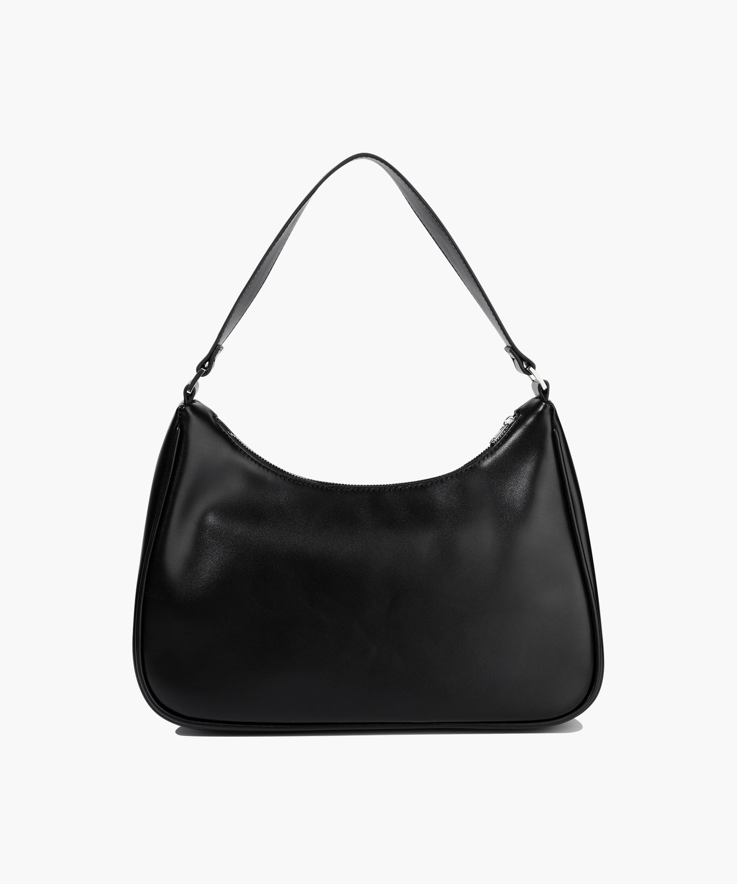 CLASSIC LOGO FAUX LEATHER HOBO BAG black - MARITHÉ+FRANҪOIS