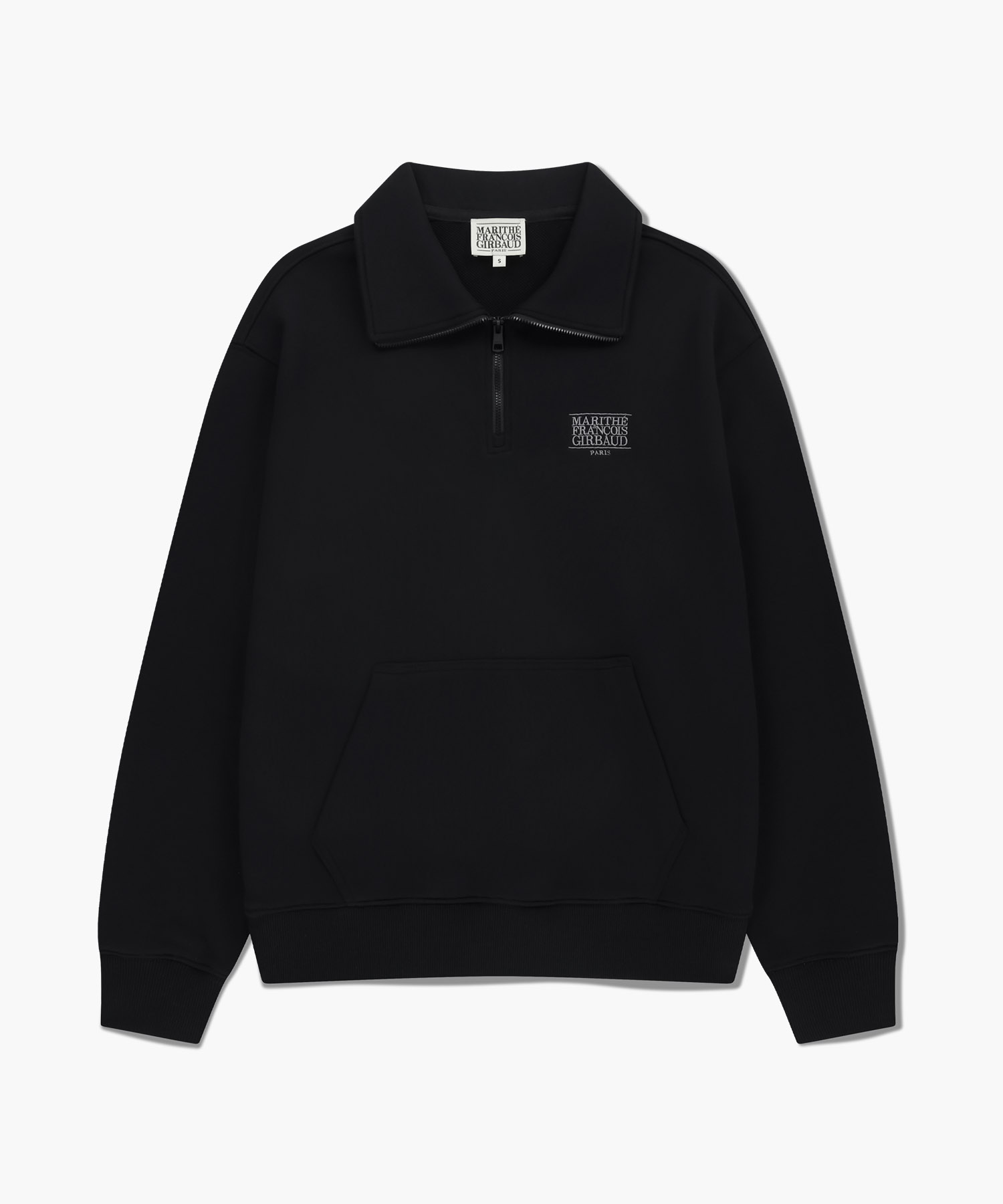 CLASSIC LOGO HALF ZIPUP SWEATSHIRT black - MARITHÉ+FRANҪOIS GIRBAUD