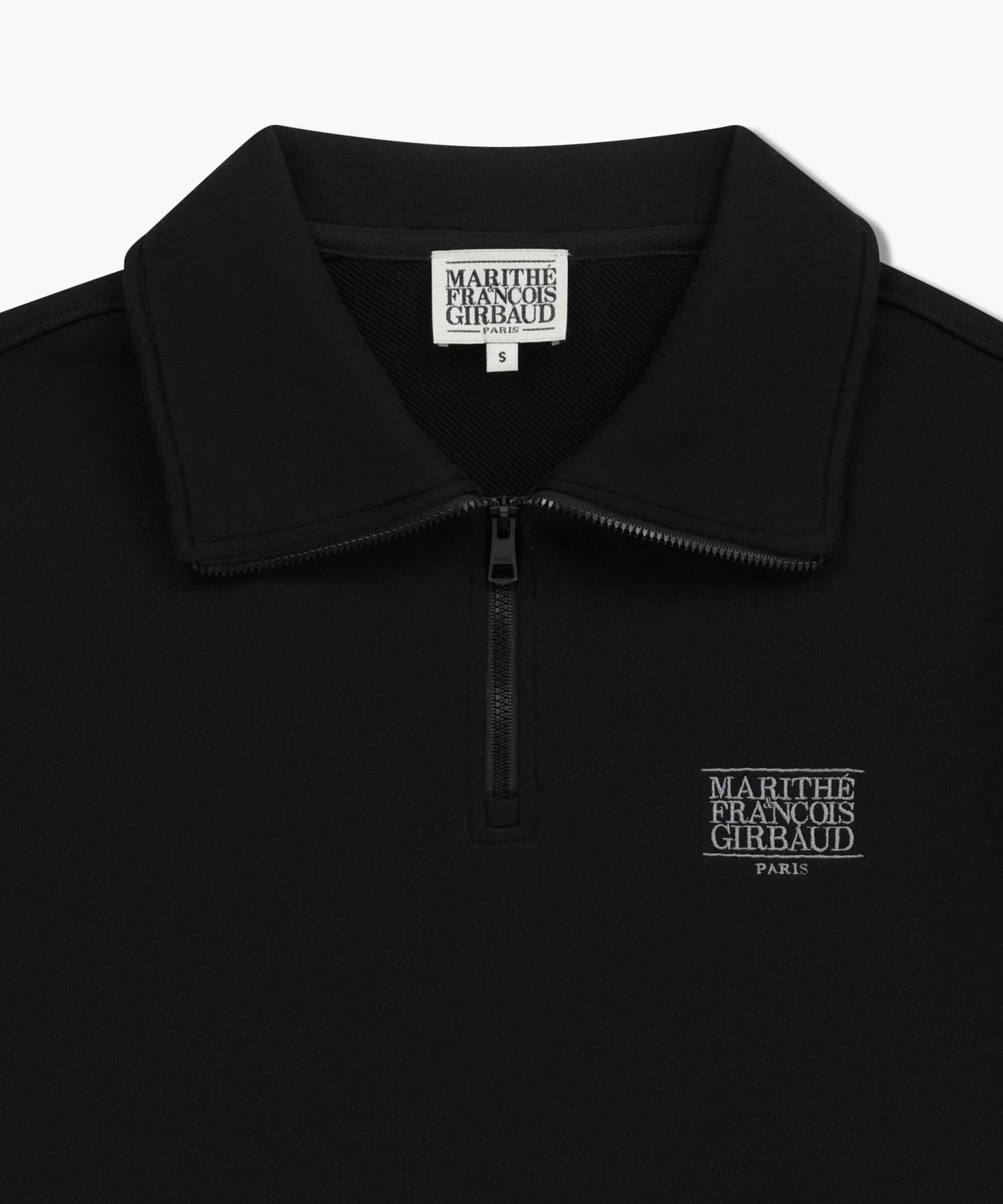 CLASSIC LOGO HALF ZIPUP SWEATSHIRT black - MARITHÉ+FRANҪOIS GIRBAUD