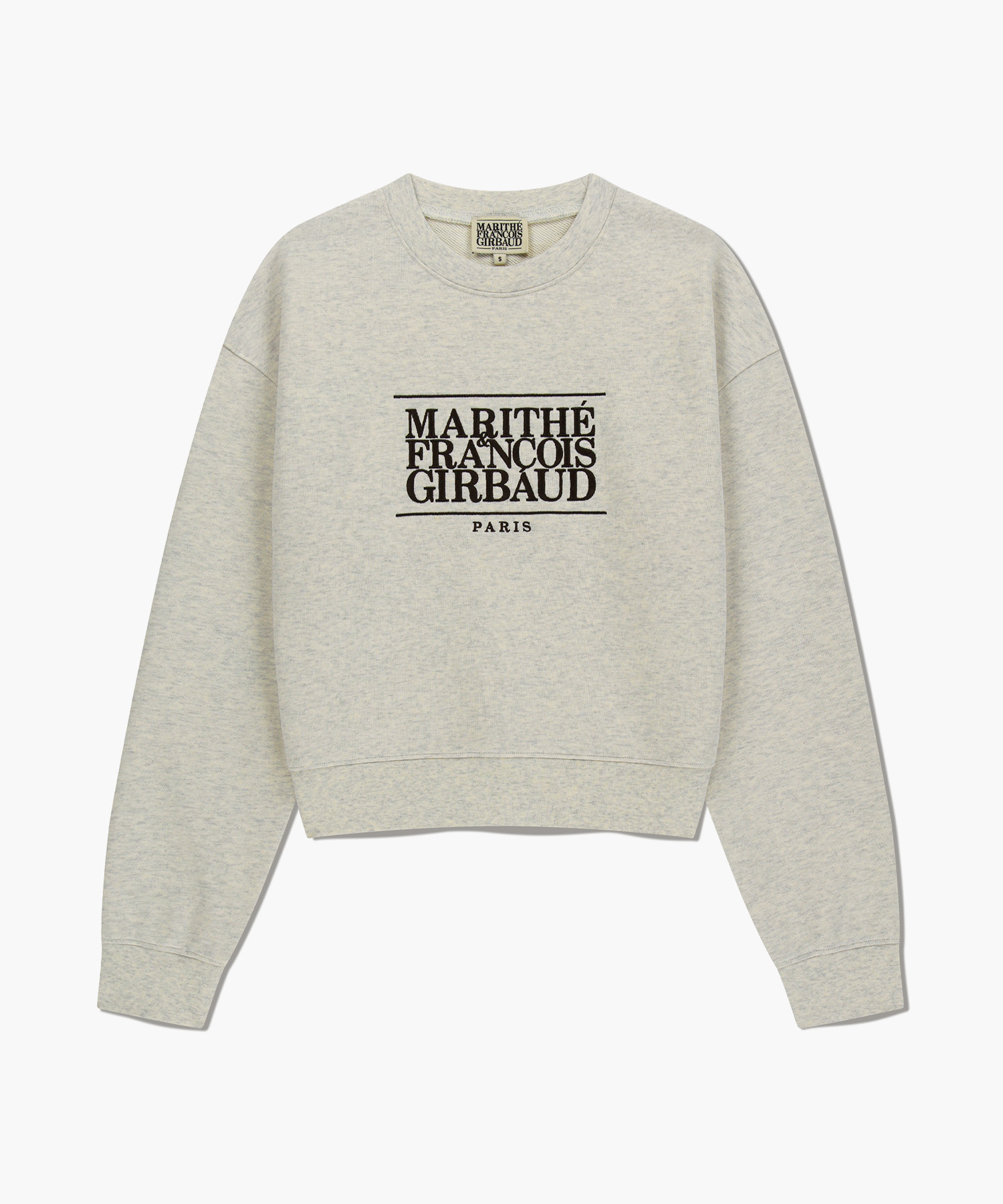 W CLASSIC LOGO CROP SWEATSHIRT oatmeal - MARITHÉ+FRANҪOIS GIRBAUD