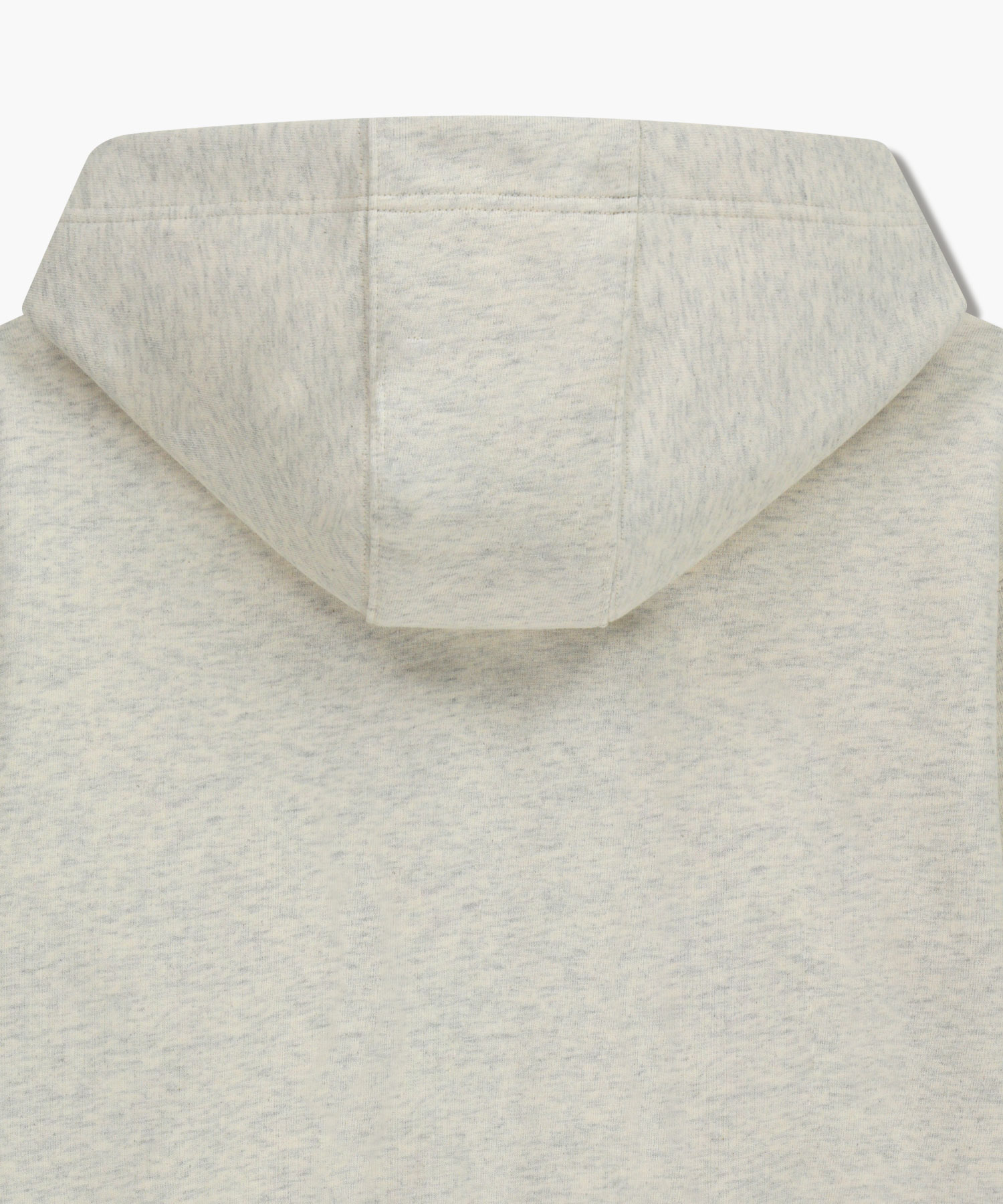 W EMBROIDERY CLASSIC LOGO CROP HOODIE ZIPUP oatmeal - MARITHÉ+