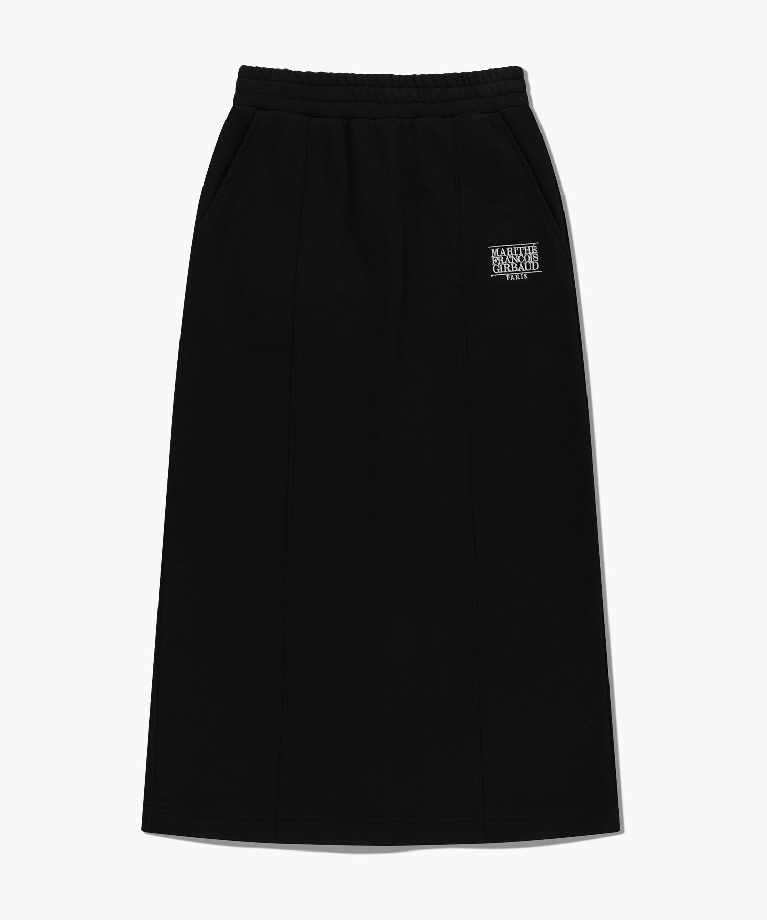 W EMBROIDERY CLASSIC LOGO SWEAT SKIRT black - MARITHÉ+