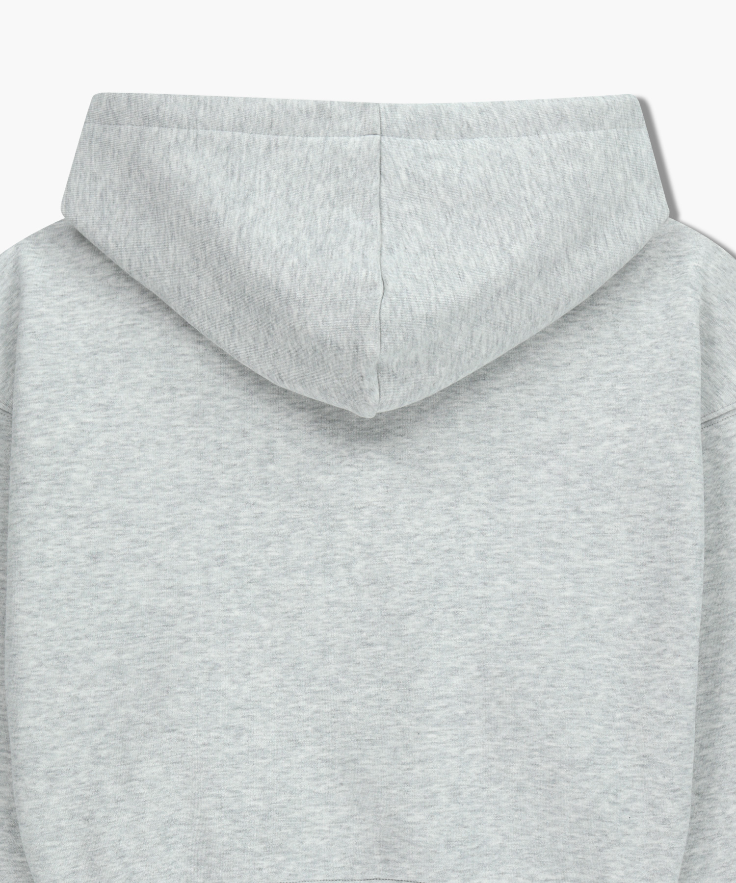 W SMALL CLASSIC LOGO CROP HOODIE light heather gray - MARITHÉ+