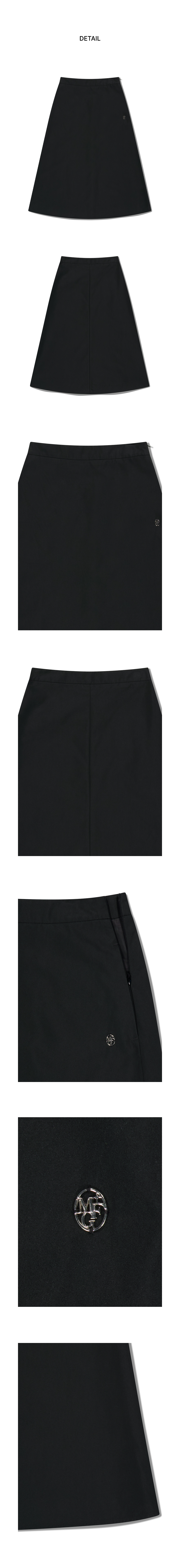 W SEMI FLARE SKIRT - 2 COLORS BLACK