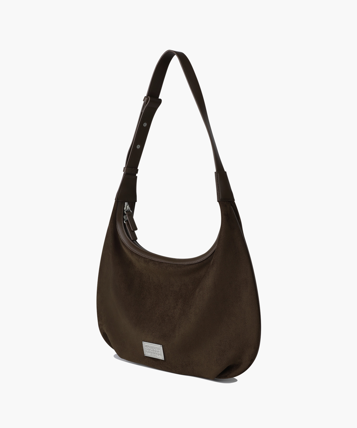 CLASSIC LOGO ROUND SUEDE SHOULDER BAG brown - MARITHÉ+FRANҪOIS GIRBAUD