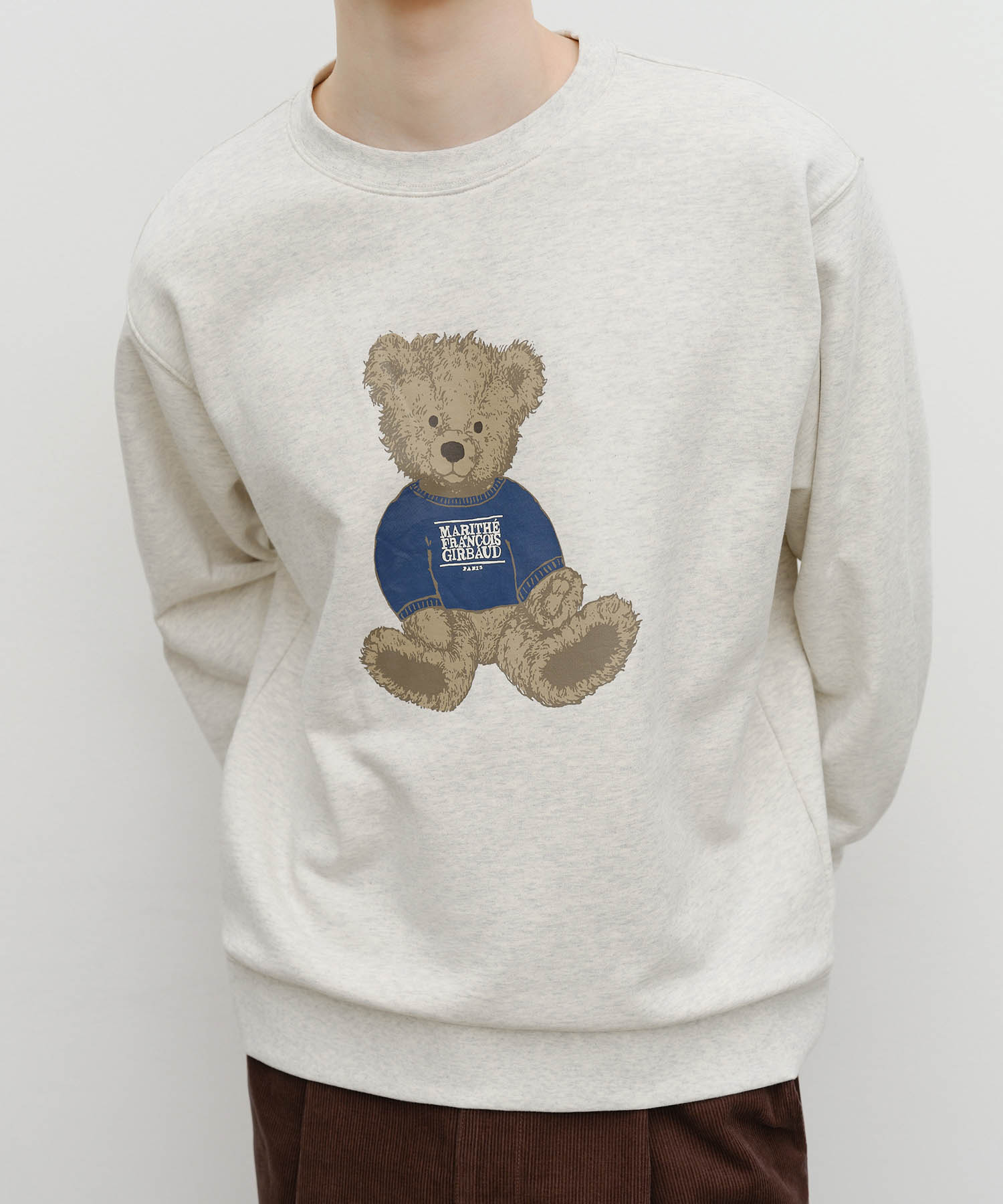 DOODLE BEAR SWEATSHIRT oatmeal - MARITHÉ+FRANҪOIS GIRBAUD
