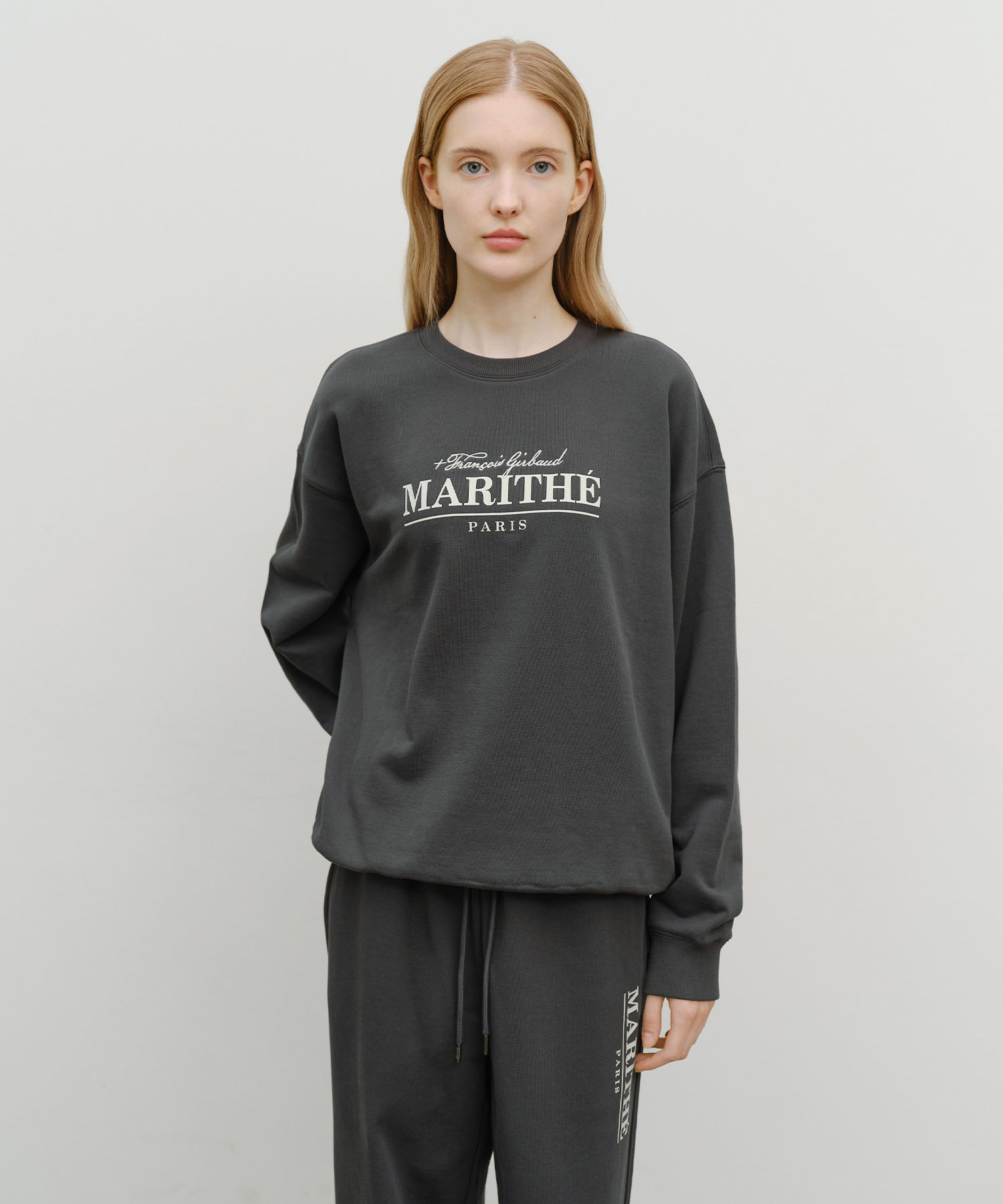 Paris Charcoal Oversized Sweatshirt ASOS DESIGN Oversized