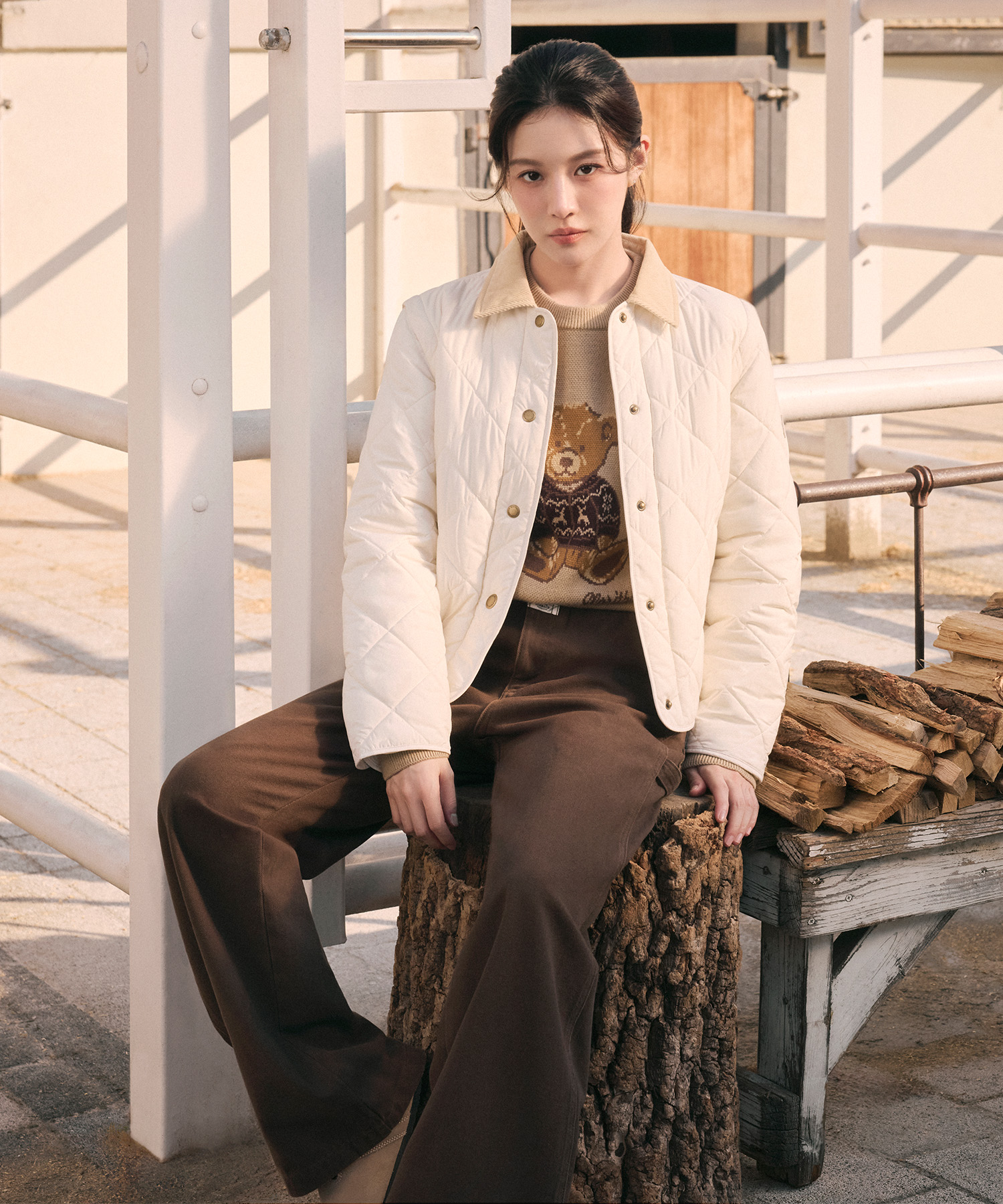 W CARPENTER DENIM PANTS brown - MARITHÉ+FRANҪOIS GIRBAUD