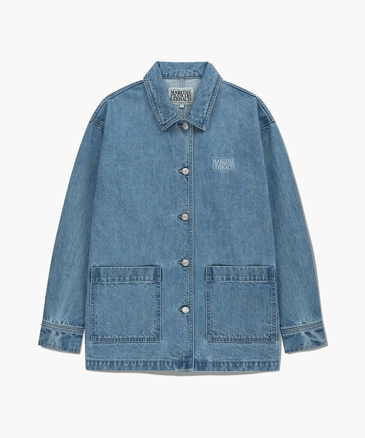 ジャケット・アウター MARITHE + FRANCOIS GIRBAUD M5-4060 W FRENCH DENIM WORK JACKET light blue - MARITHÉ+FRANҪOIS GIRBAUD