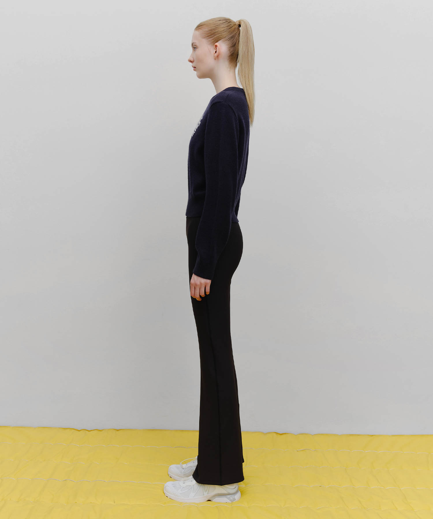 MARITHE SPORT W CLASSIC LOGO BOOTCUT LEGGINGS black - MARITHÉ+