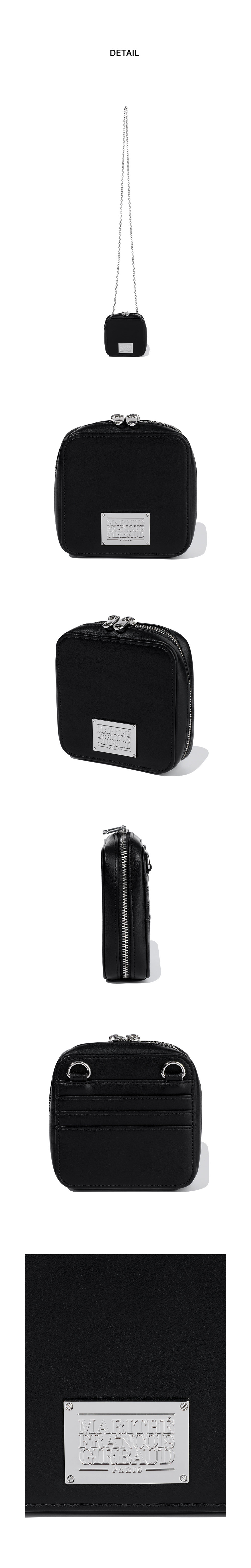CLASSIC LOGO CHAIN ZIP WALLET - 3 COLORS BLACK