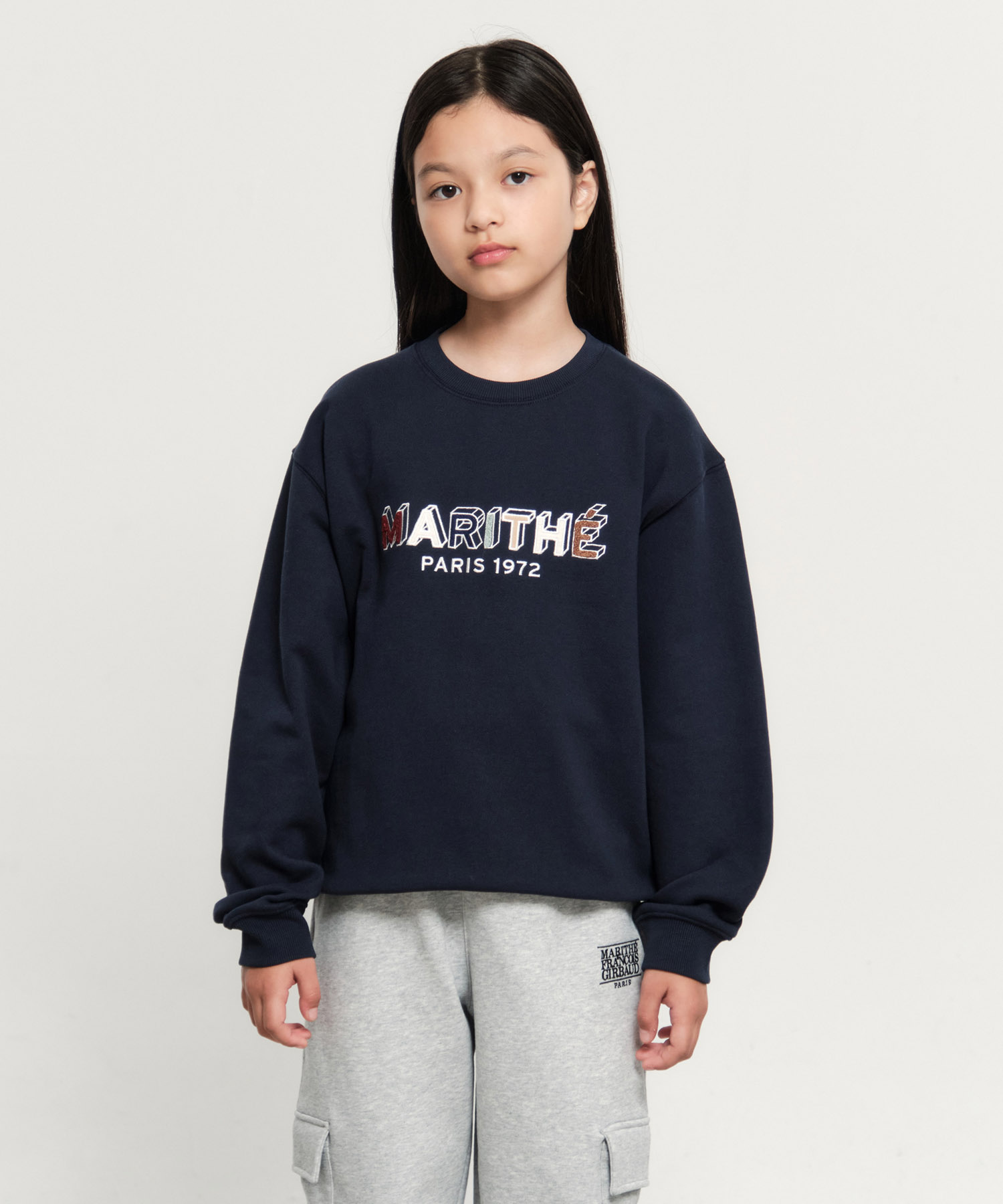 KIDS PATCHWORK SWEATSHIRT navy