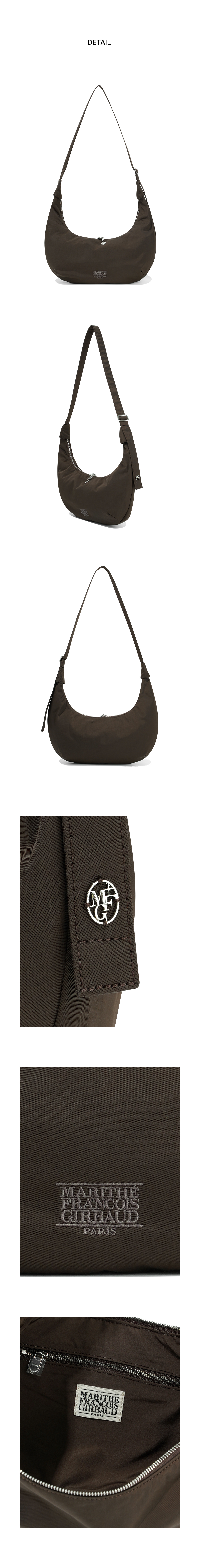 CLASSIC LOGO DEEP HOBO CROSS BAG - 3 COLORS BROWN