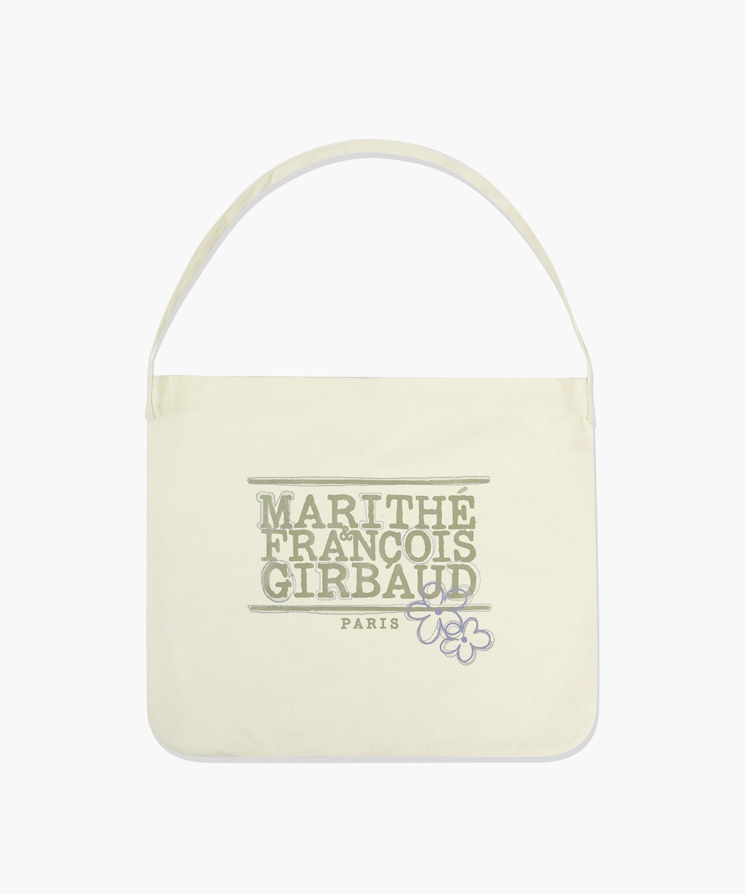 FLOWER CLASSIC LOGO ONE SHOULDER ECO BAG cream