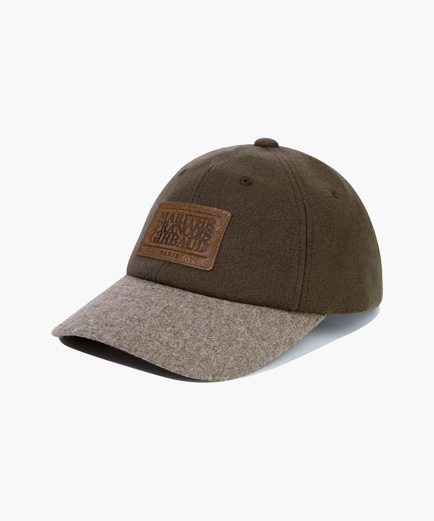 CLASSIC LOGO COLOR BLOCK WOOL CAP brown