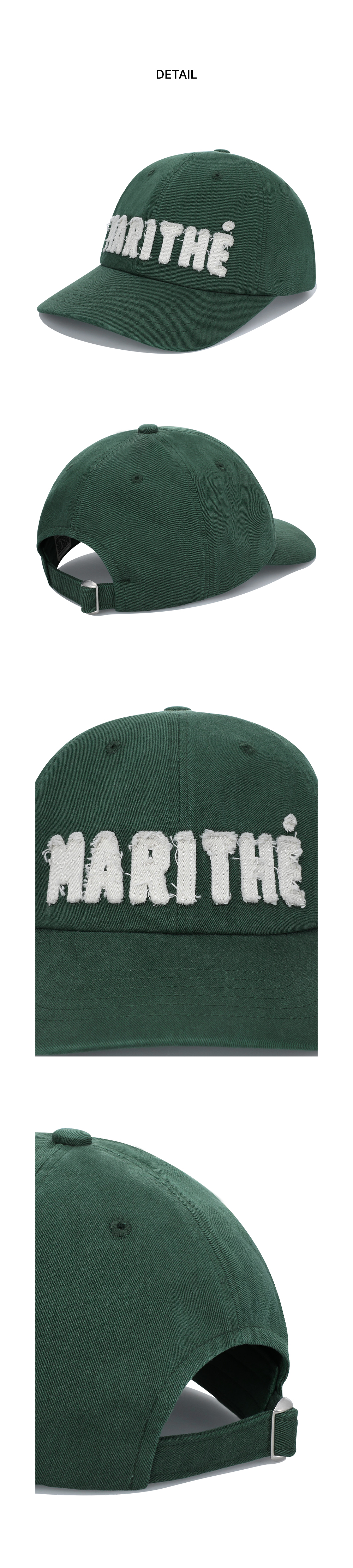 MARITHE APPLIQUE FLAT BRIM CAP - 2 COLORS GREEN