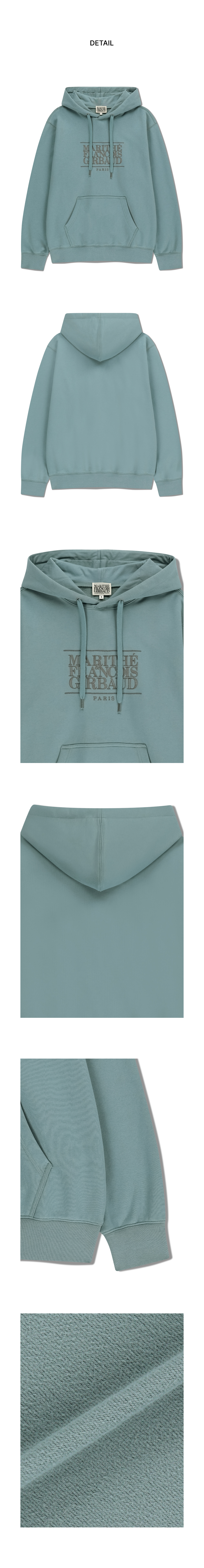 CLASSIC LOGO EMBROIDERY HOODIE - 3 COLORS GREY