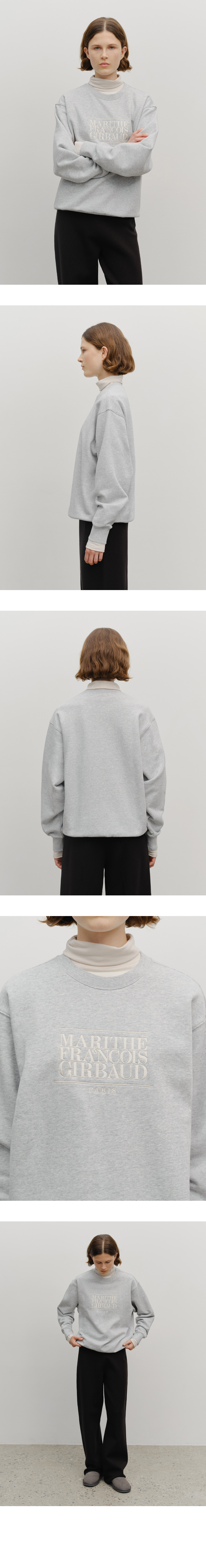 CLASSIC LOGO EMBROIDERY SWEATSHIRT - 4 COLORS GREY