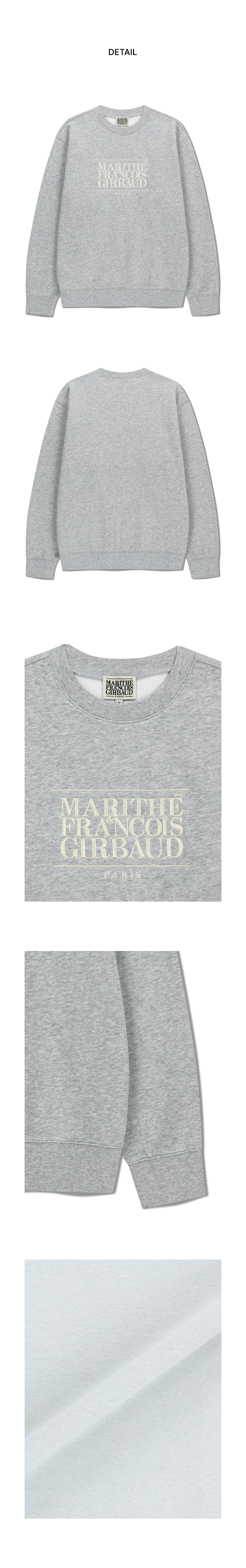 CLASSIC LOGO EMBROIDERY SWEATSHIRT - 4 COLORS GREY