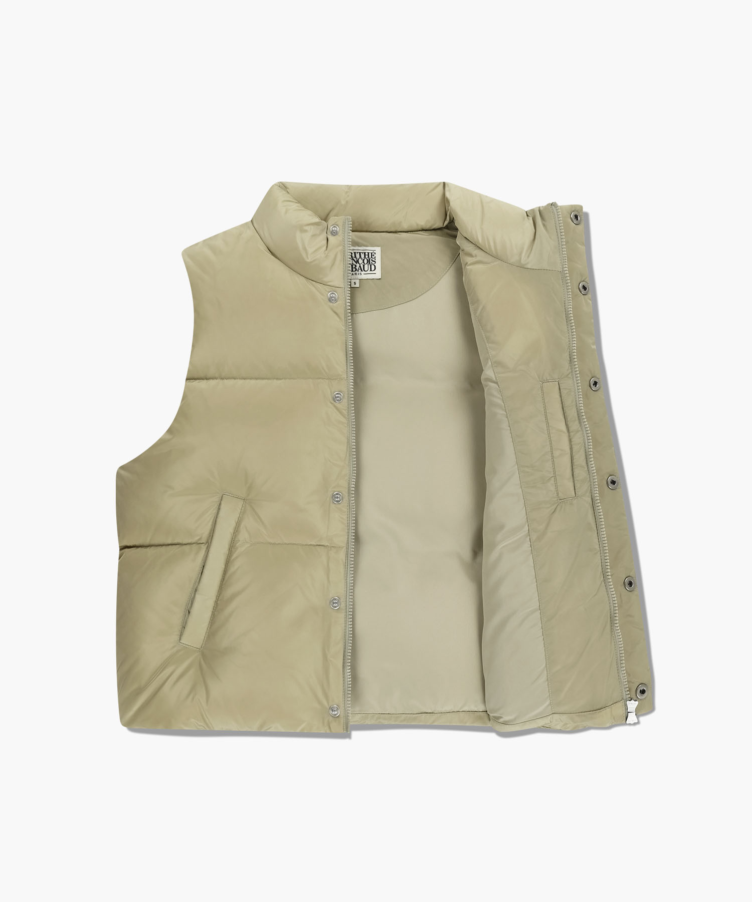 CLASSIC LOGO DOWN VEST beige - MARITHÉ+FRANҪOIS GIRBAUD