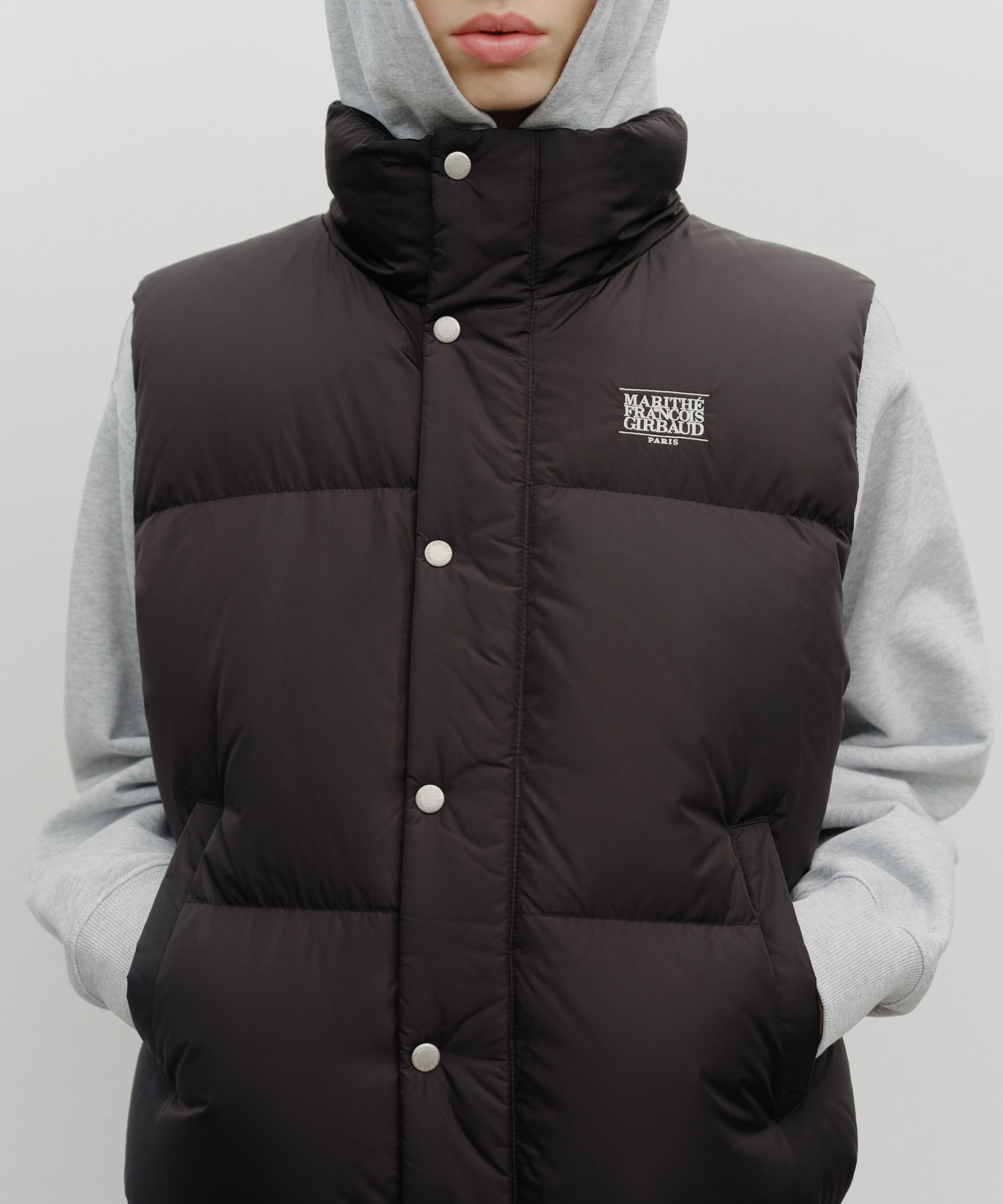 MARITHÉ CLASSIC LOGO DOWN VEST CLASSIC LOGO DOWN VEST black - MARITHÉ+FRANҪOIS GIRBAUD