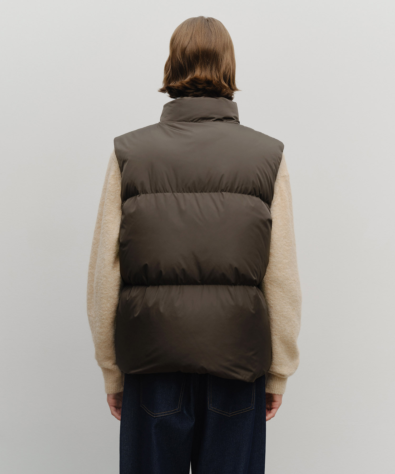 CLASSIC LOGO DOWN VEST dark brown - MARITHÉ+FRANҪOIS GIRBAUD