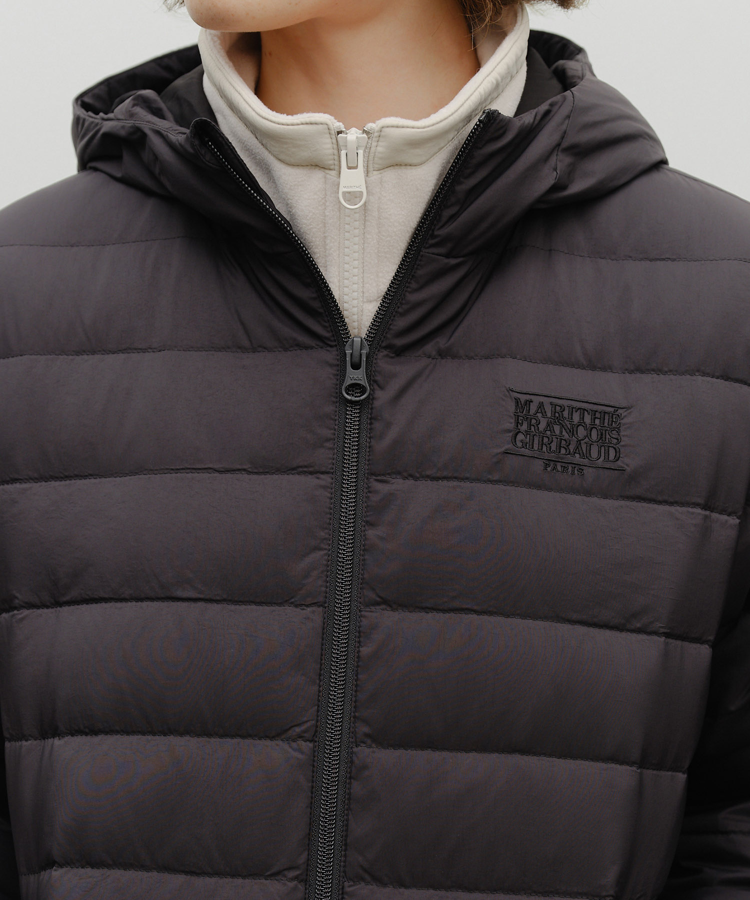 ジャケット・アウター MARITHE FRANCOIS GIRBAUD down jacket L CLASSIC LOGO HOODED LIGHT DOWN JACKET black - MARITHÉ+FRANҪOIS GIRBAUD