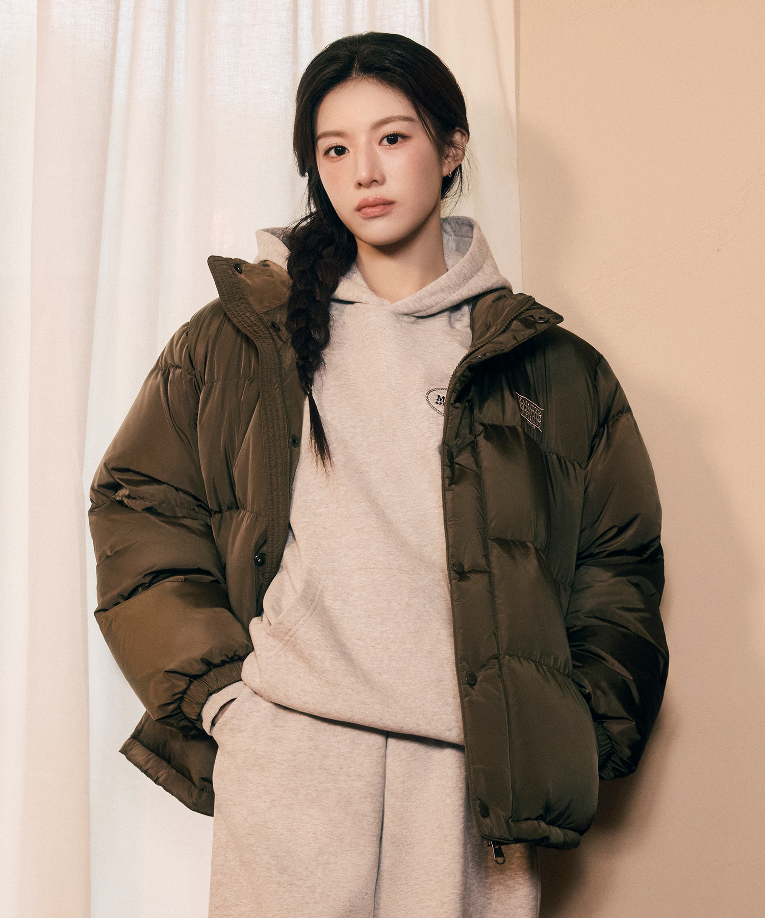 CLASSIC LOGO DOWN JACKET khaki - MARITHÉ+FRANҪOIS GIRBAUD