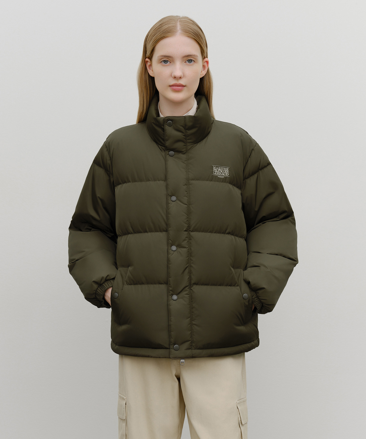 CLASSIC LOGO DOWN JACKET khaki - MARITHÉ+FRANҪOIS GIRBAUD