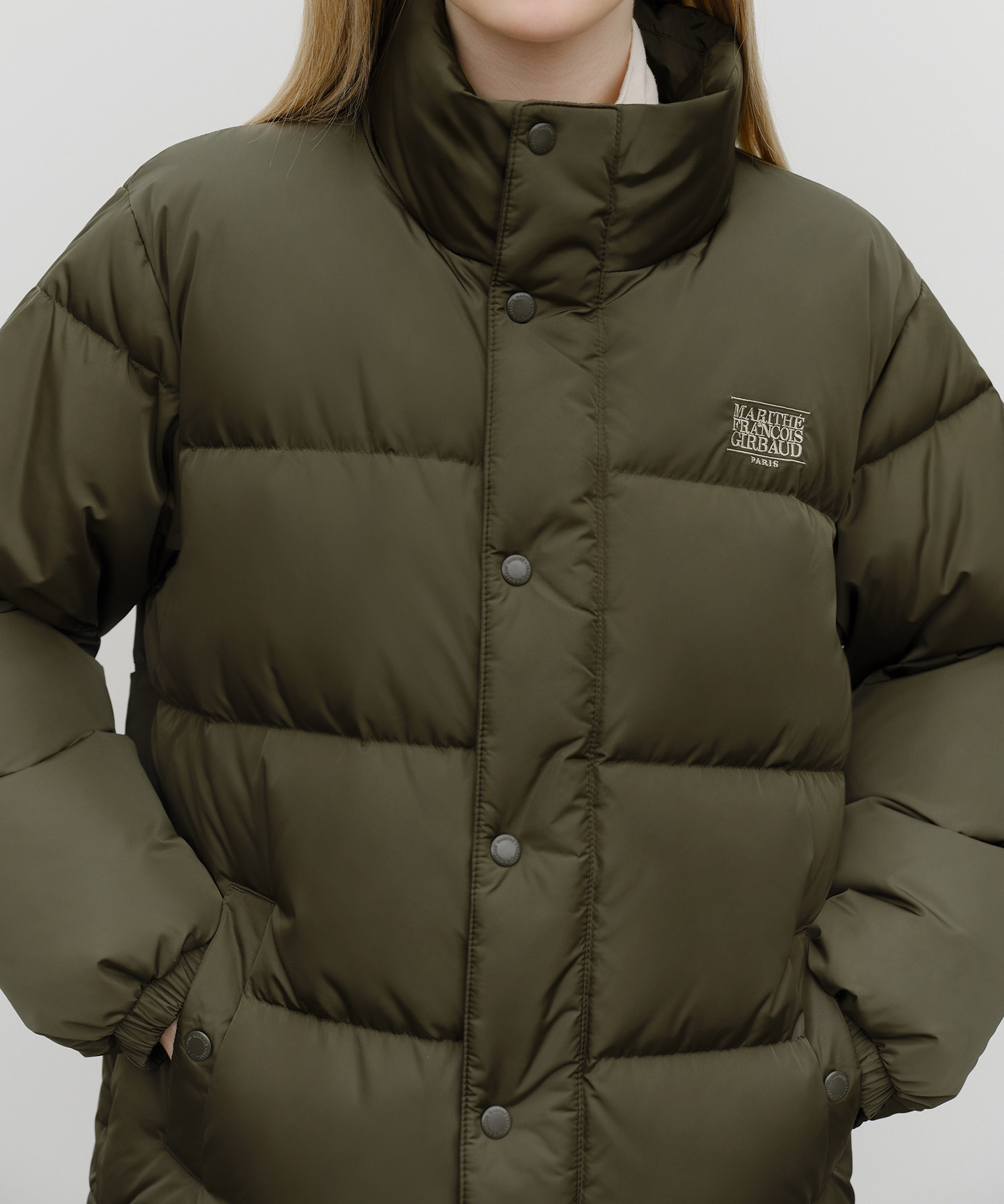 CLASSIC LOGO DOWN JACKET khaki - MARITHÉ+FRANҪOIS GIRBAUD