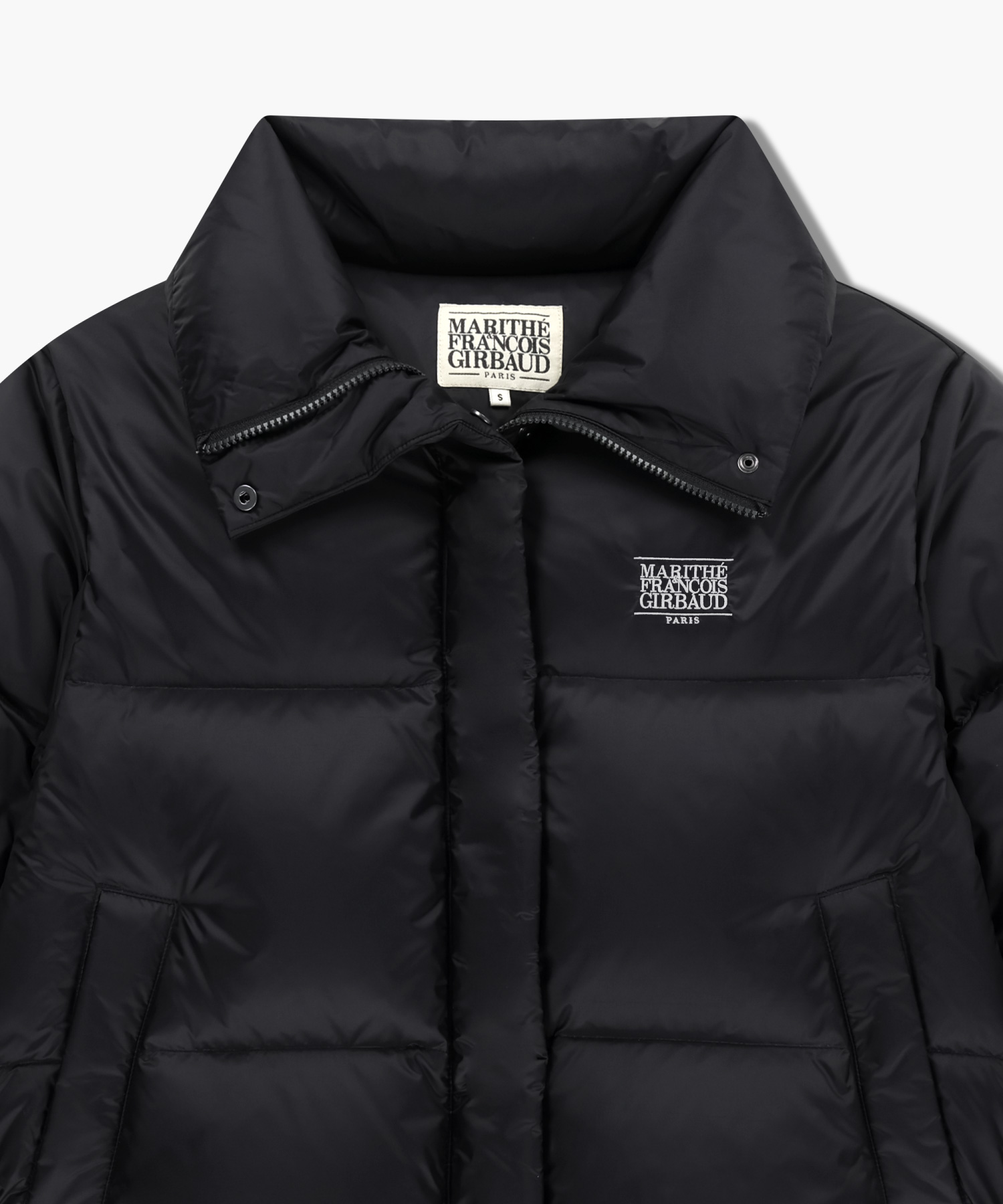 W WIDE COLLAR DOWN JACKET black - MARITHÉ+FRANҪOIS GIRBAUD