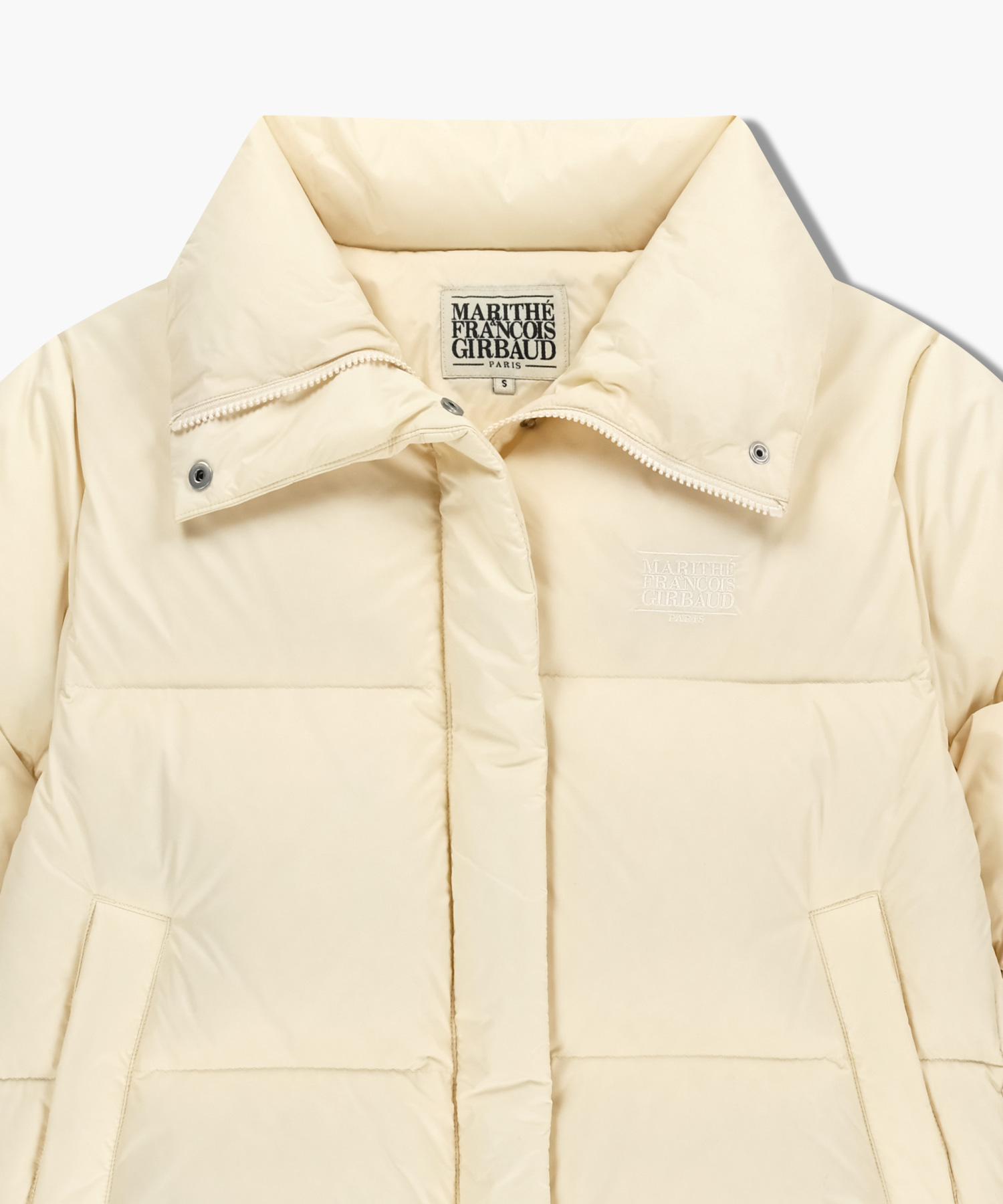 W WIDE COLLAR DOWN JACKET cream - MARITHÉ+FRANҪOIS GIRBAUD