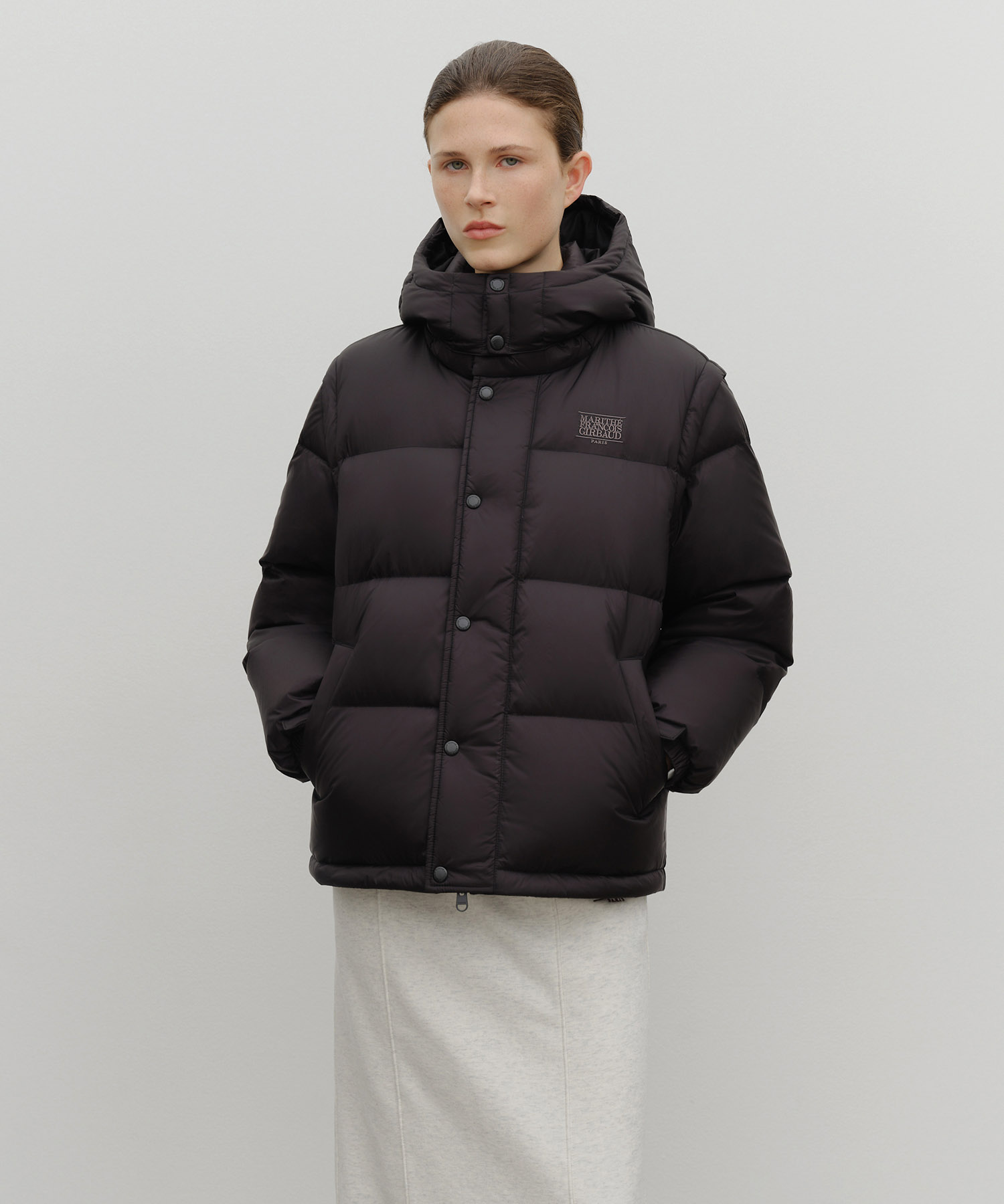 DETATCHABLE DOWN JACKET black - MARITHÉ+FRANҪOIS GIRBAUD