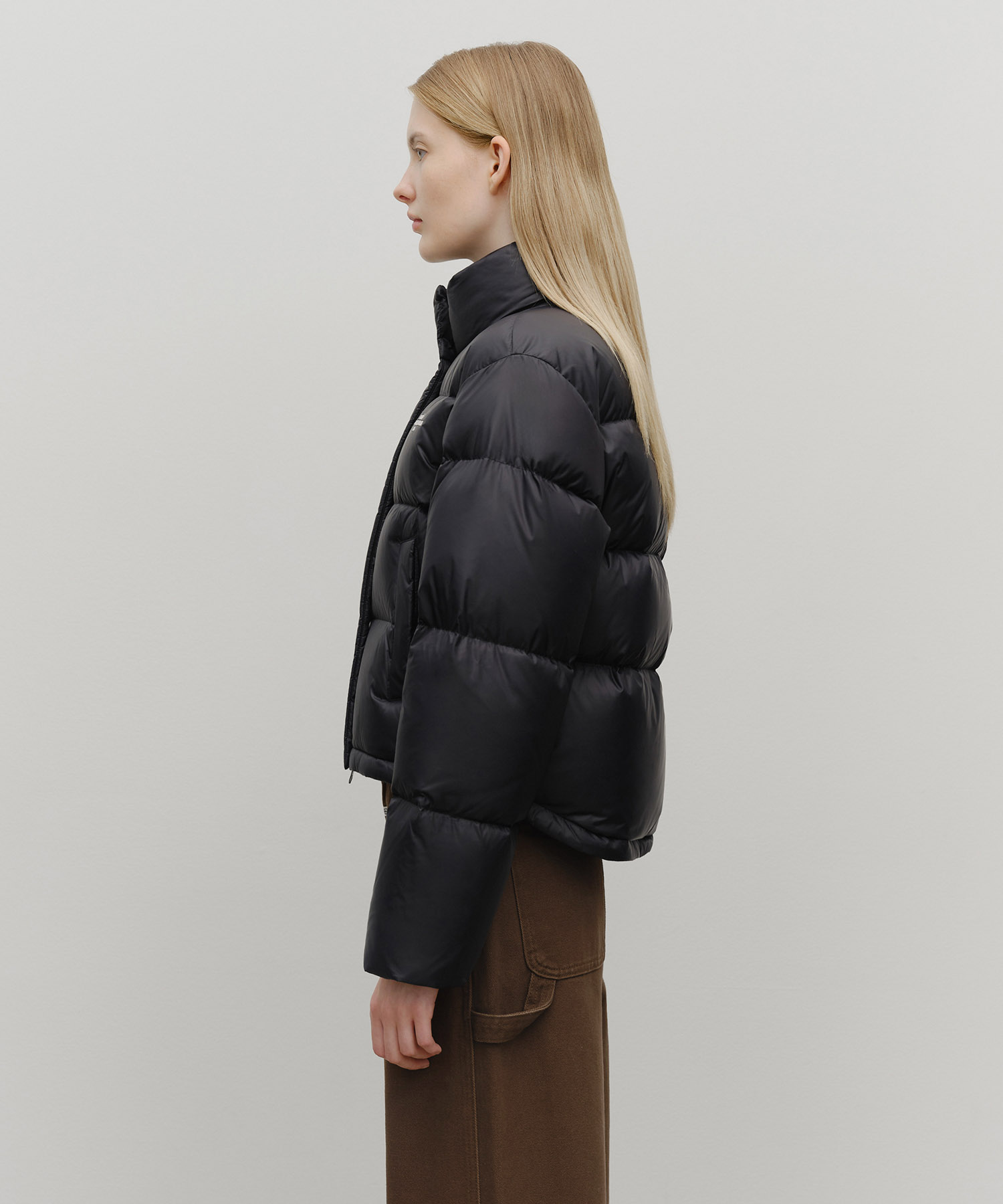 W BASIC CROP DOWN JACKET black - MARITHÉ+FRANҪOIS GIRBAUD
