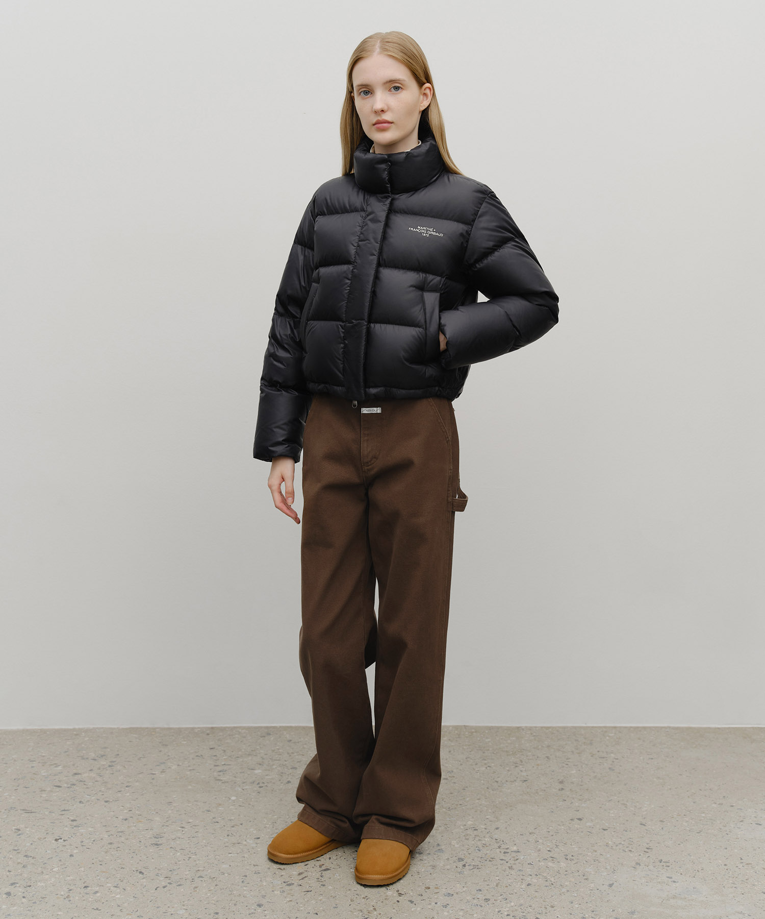W BASIC CROP DOWN JACKET black - MARITHÉ+FRANҪOIS GIRBAUD