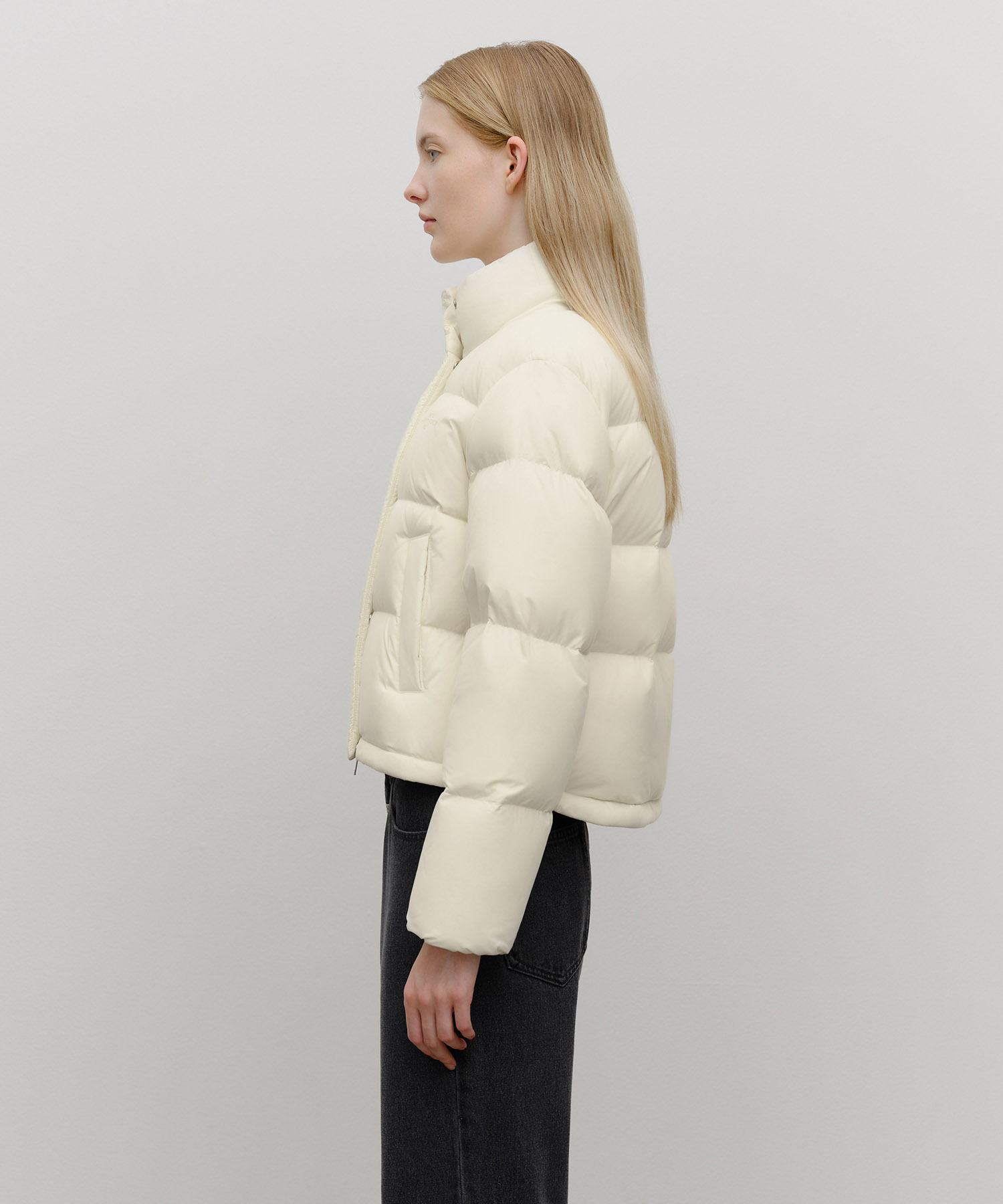 W BASIC CROP DOWN JACKET ivory - MARITHÉ+FRANҪOIS GIRBAUD