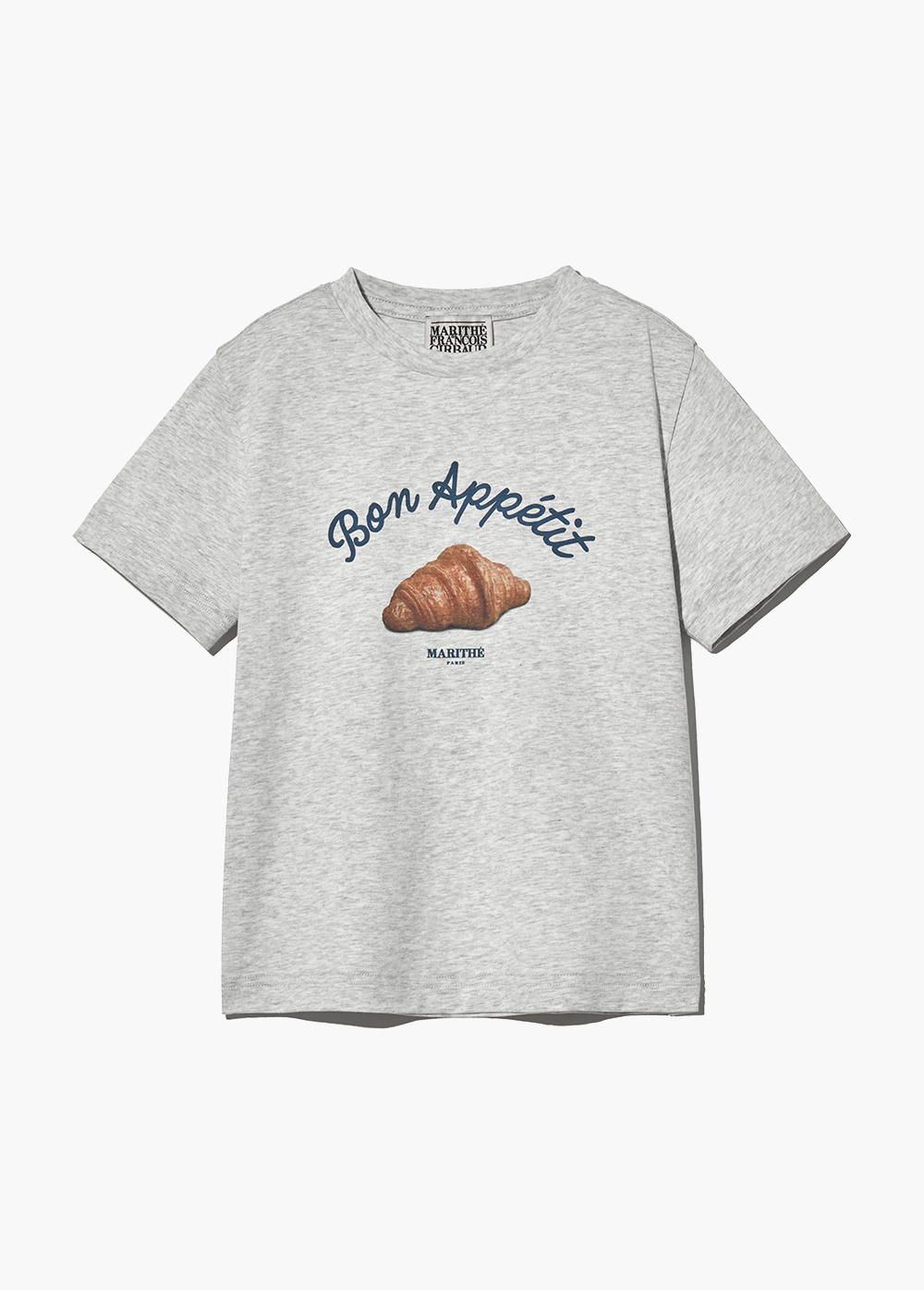 KIDS BREAD GRAPHIC TEE light heather gray - MARITHE FRANCOIS